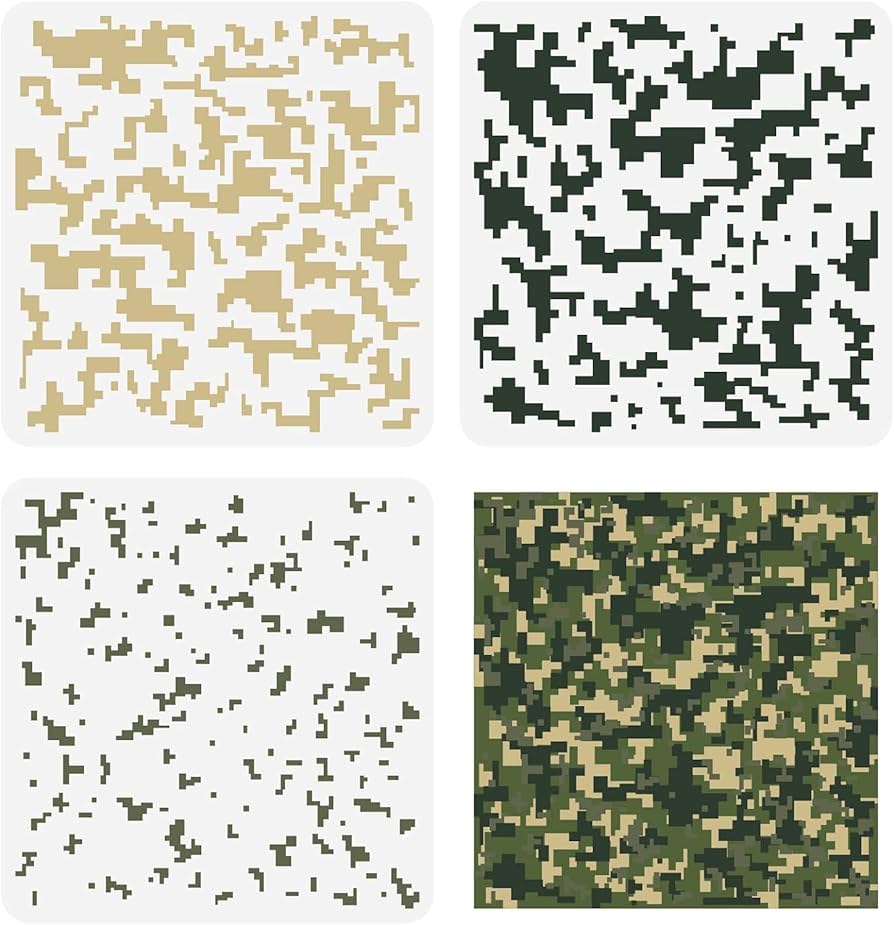 Amazon.com : FINGERINSPIRE 3PCS Camo Stencils 11.8x11.8inch Reusable Painting Templates Camouflage Pattern Stencils Tiger Stripe Leopard Templates Square Stencils Large Stencil Sets for Fabric Wood Decor : Arts, Crafts & Sewing amazon-com-fingerinspire-3pcs-camo-stencils-11-8x11-8inch-reusable-painting-templates-camouflage-pattern-stencils-tiger-stripe-leopard-templates-square-stencils-large-stencil-sets-for-fabric-wood-decor-arts-crafts-sewing