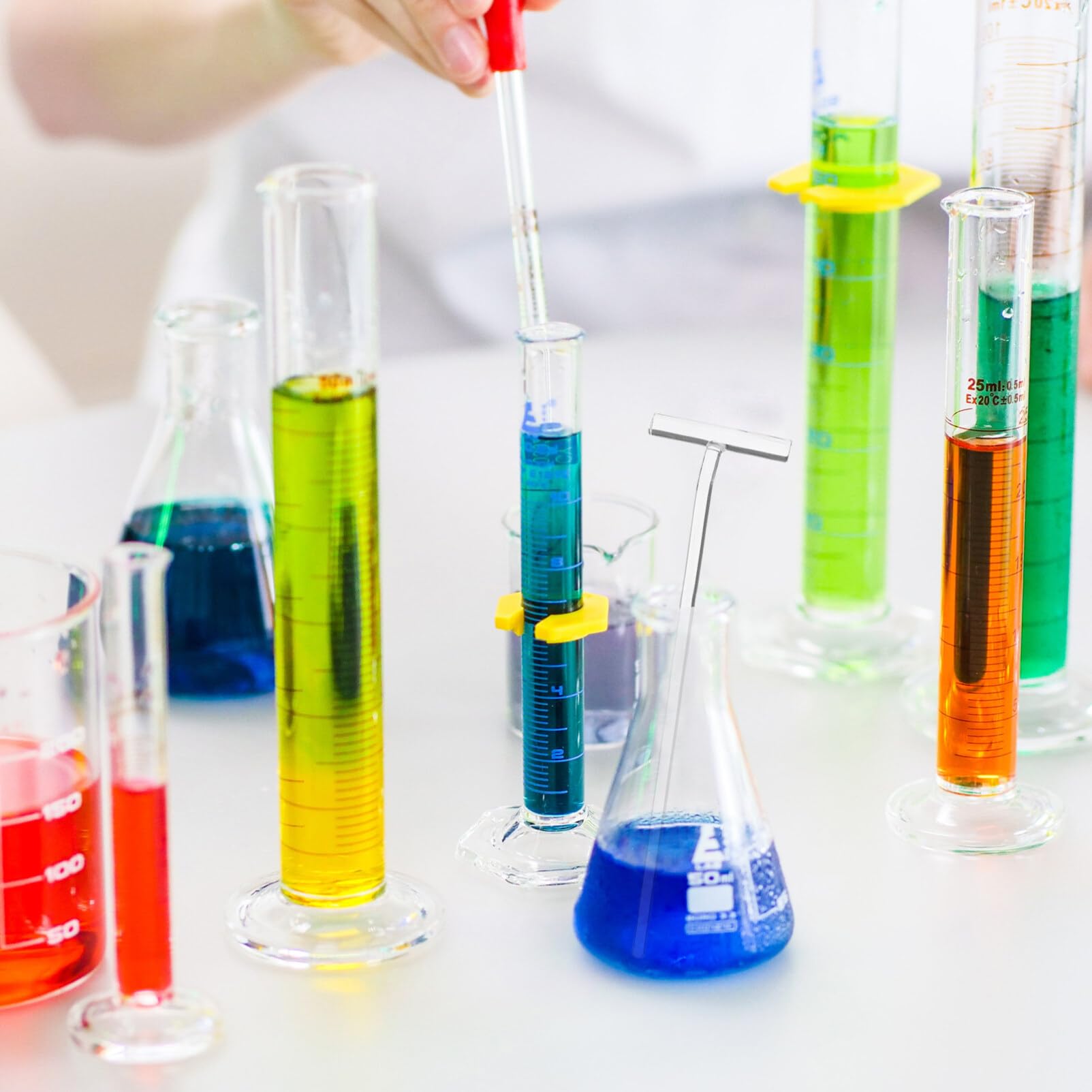 OUNONA Glass Cell Spreader, 3pcs Glass Coating Rod Glass Diffuser Bars Lab Glass Rod Tools Laboratory Spreader Cell Spreader Petri Spreaders