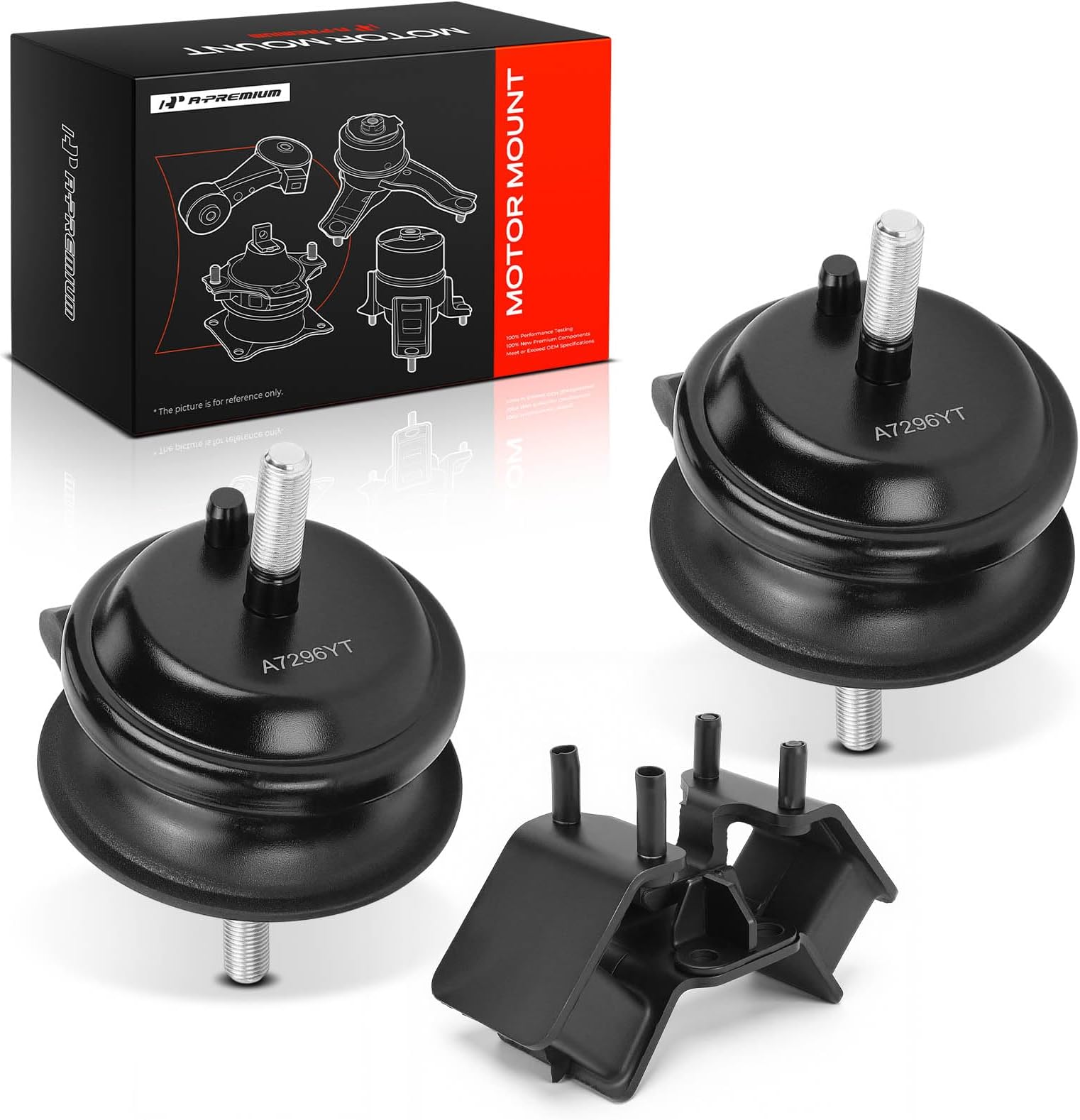 A-Premium Engine Motor Mount and Transmission Mount Kit Compatible with Lexus LS400 1995-2000 4.0L, Automatic Transmission, 3-PC Set, Replace# 1236150101, 1237146160