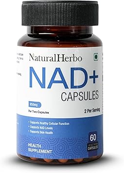 NAD+ Supplement 950mg NAD Supplements for Women & Men, Nicotinamide Adenine Dinucleotide NAD Plus for Cellular Energy, Healthy Aging & Immunity | 60 Vegan Capsules | 2 Cap Per Day