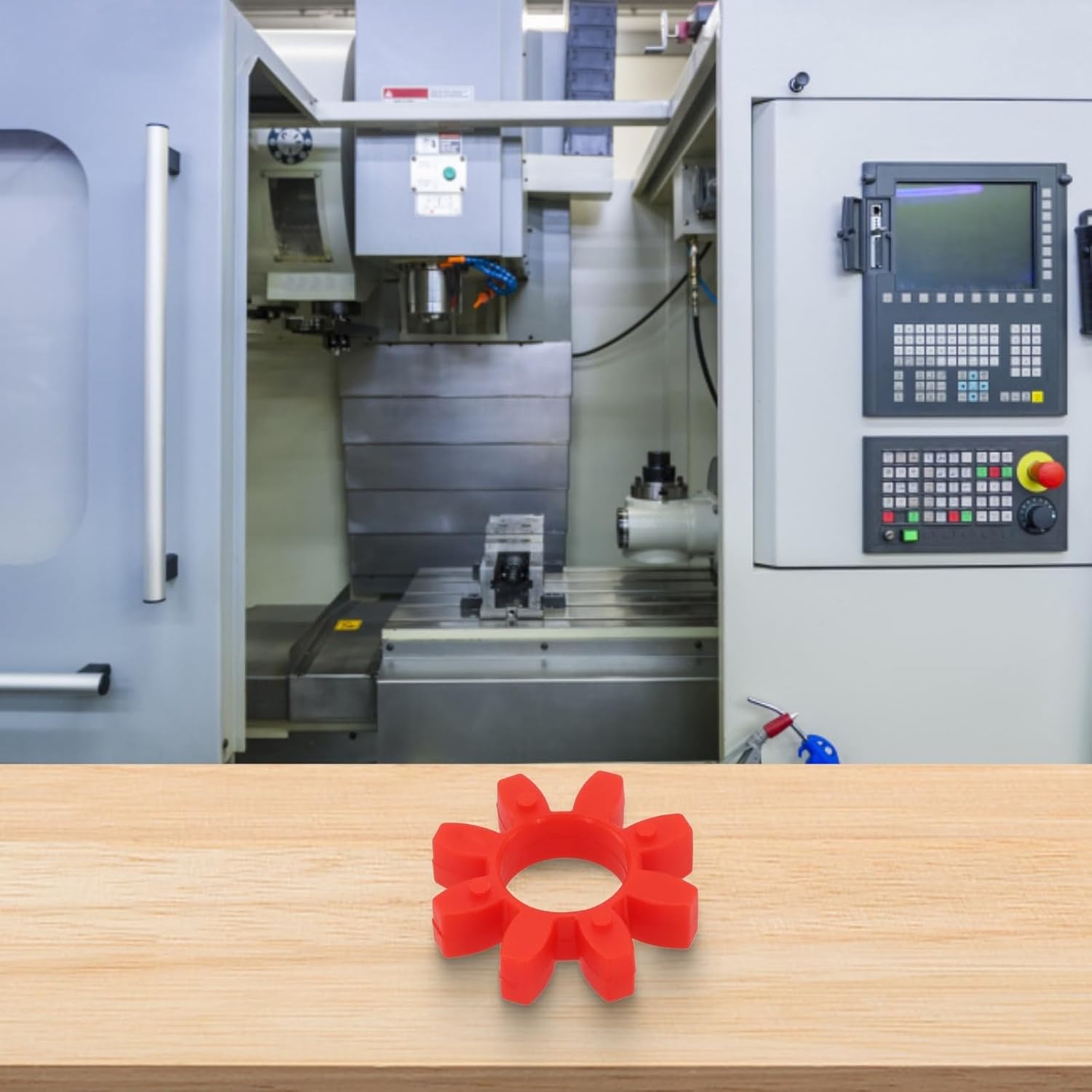 Flexible Shaft Coupling Insert for GR14/GR19/GR24/GR28/GR38/GR42/GR48/GR55 Models, Open Center Spider for Industrial Machinery Drives, Conveyor Systems(GR28)