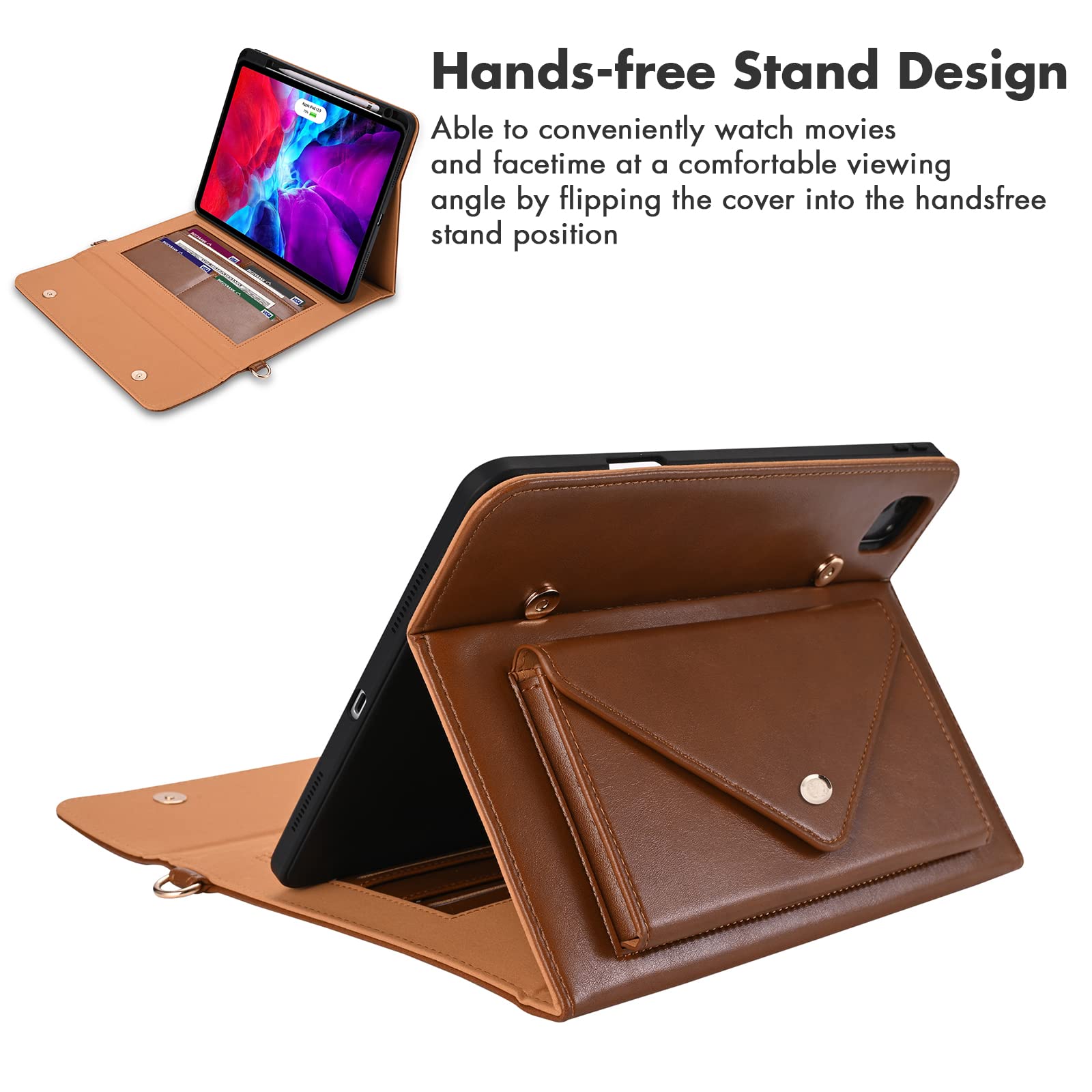 Dteck for iPad Pro 11-Inch M4 Folio Case 2024 Release with