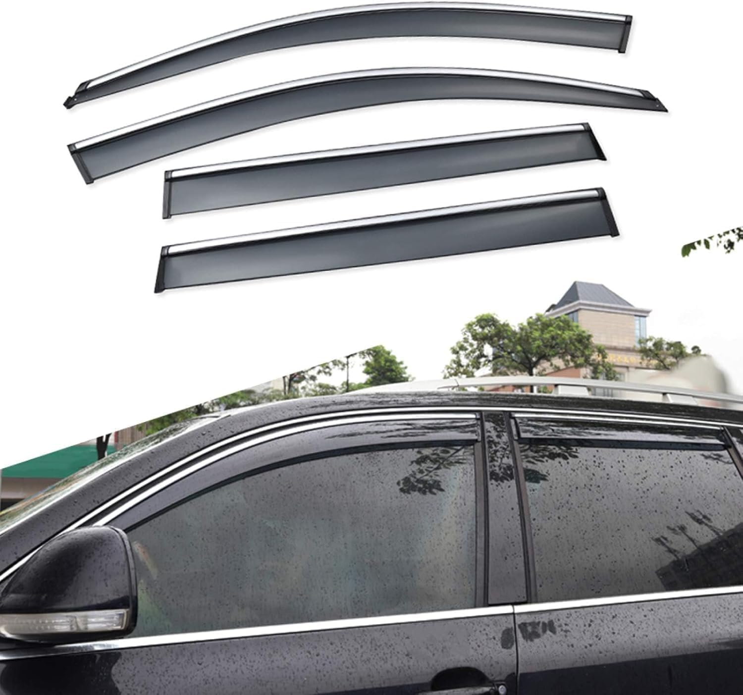 Déflecteurs de vent pour Touareg 7L 2002-2010 pare-pluie latéraux