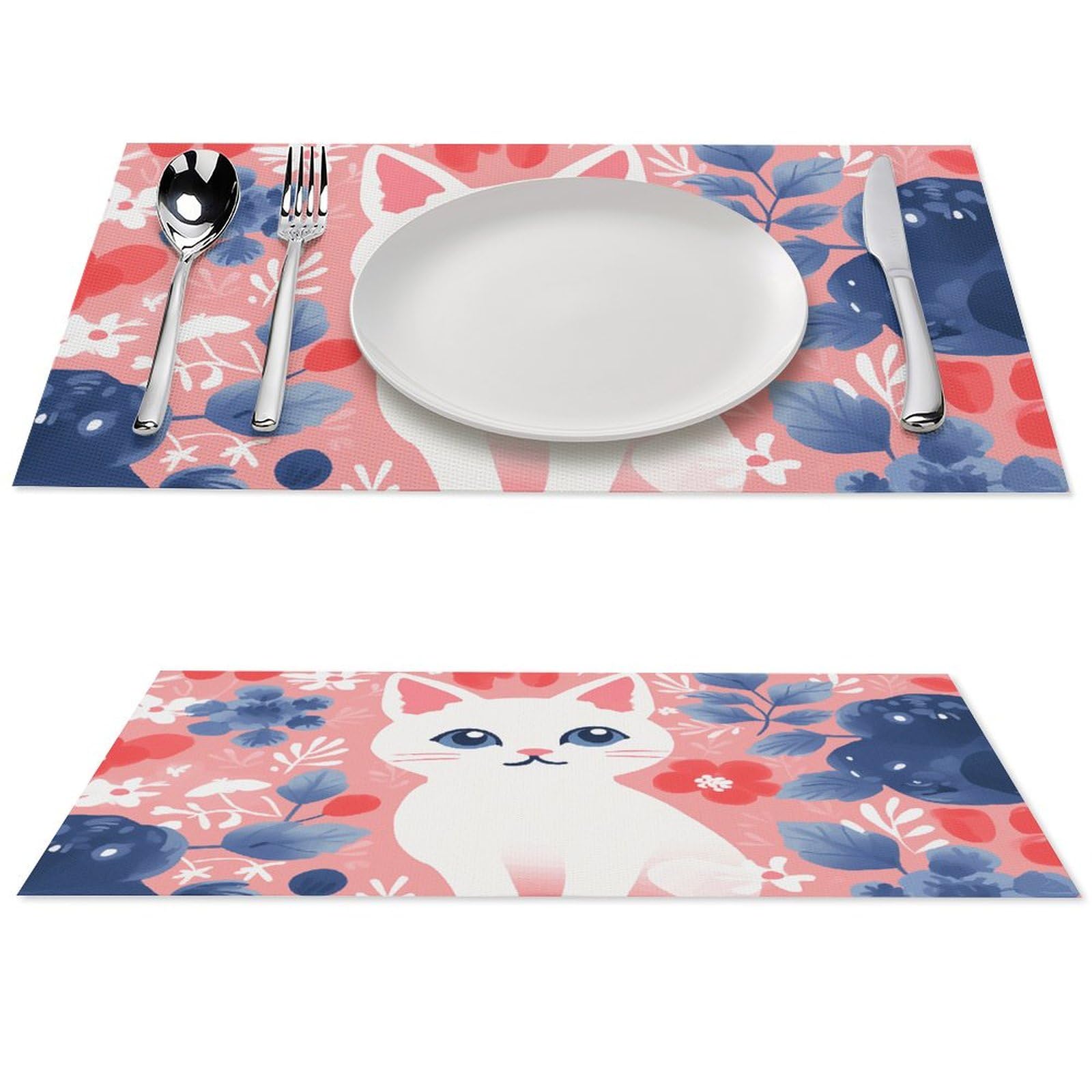 Set de table en PVC durable style chats décoration de cuisine raffinée