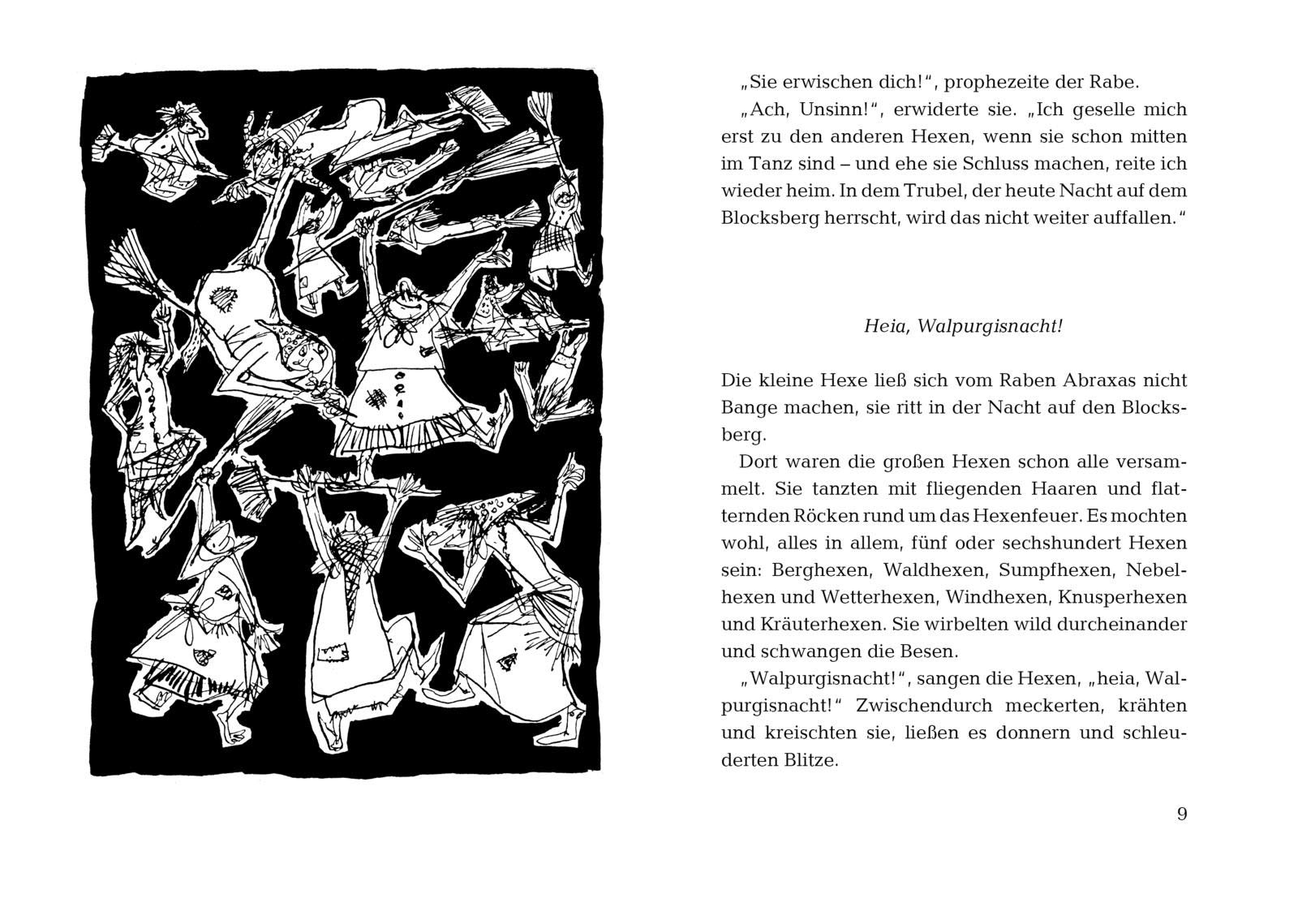 Die kleine Hexe - Jubilaumsausgabe: Schwarz-weiß illustriert, mit rotem Farbschnitt