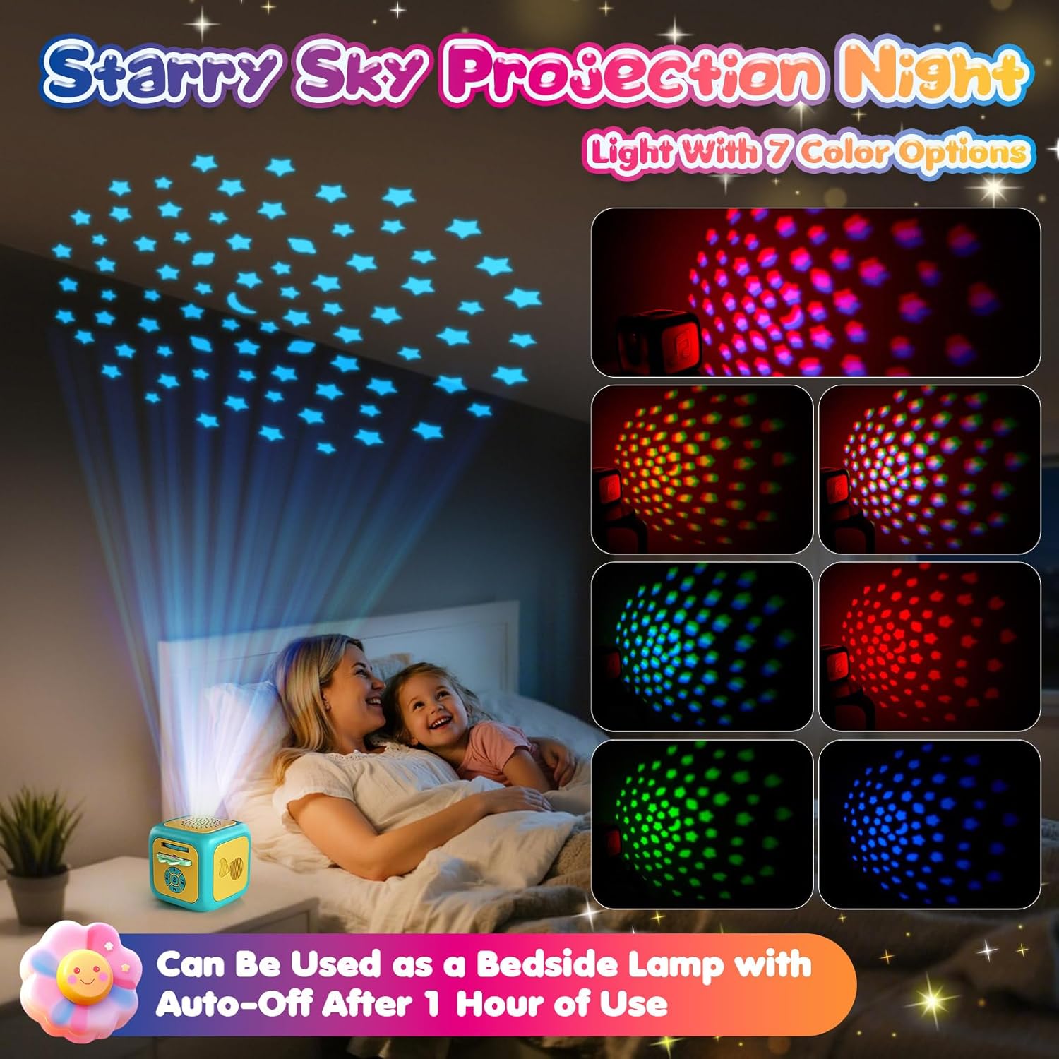 Kids Story Projector for Toddlers, Story Dream Machine Storybook Projector with Educational Stories, Music, Auto-Off Nightlight, Bedtime Learning Toy Birthday Gift for Kids Girls Boys Aged 3+