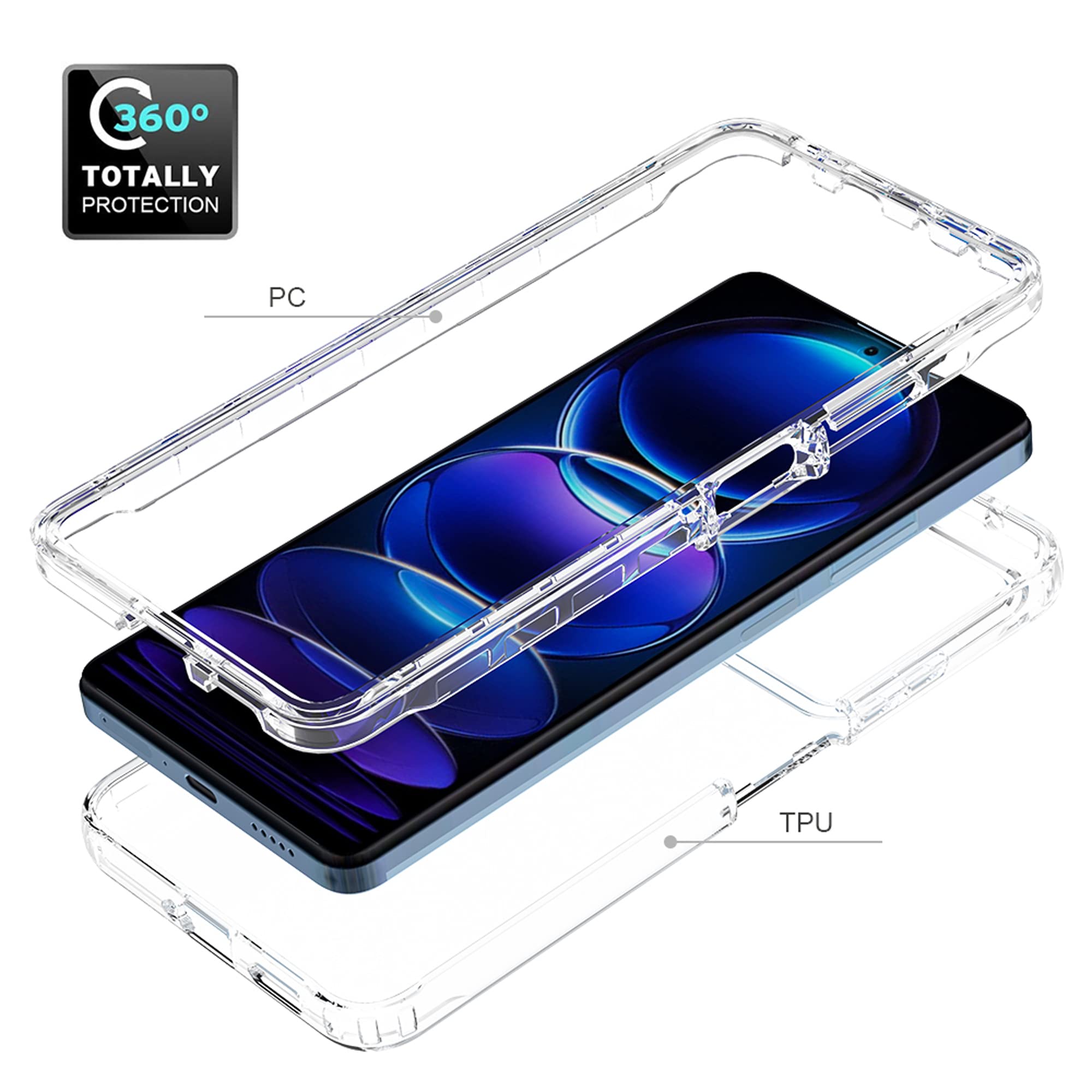 ESTH® Coque En TPU Clair Pour Xiaomi Redmi Note 12 Pro 4G