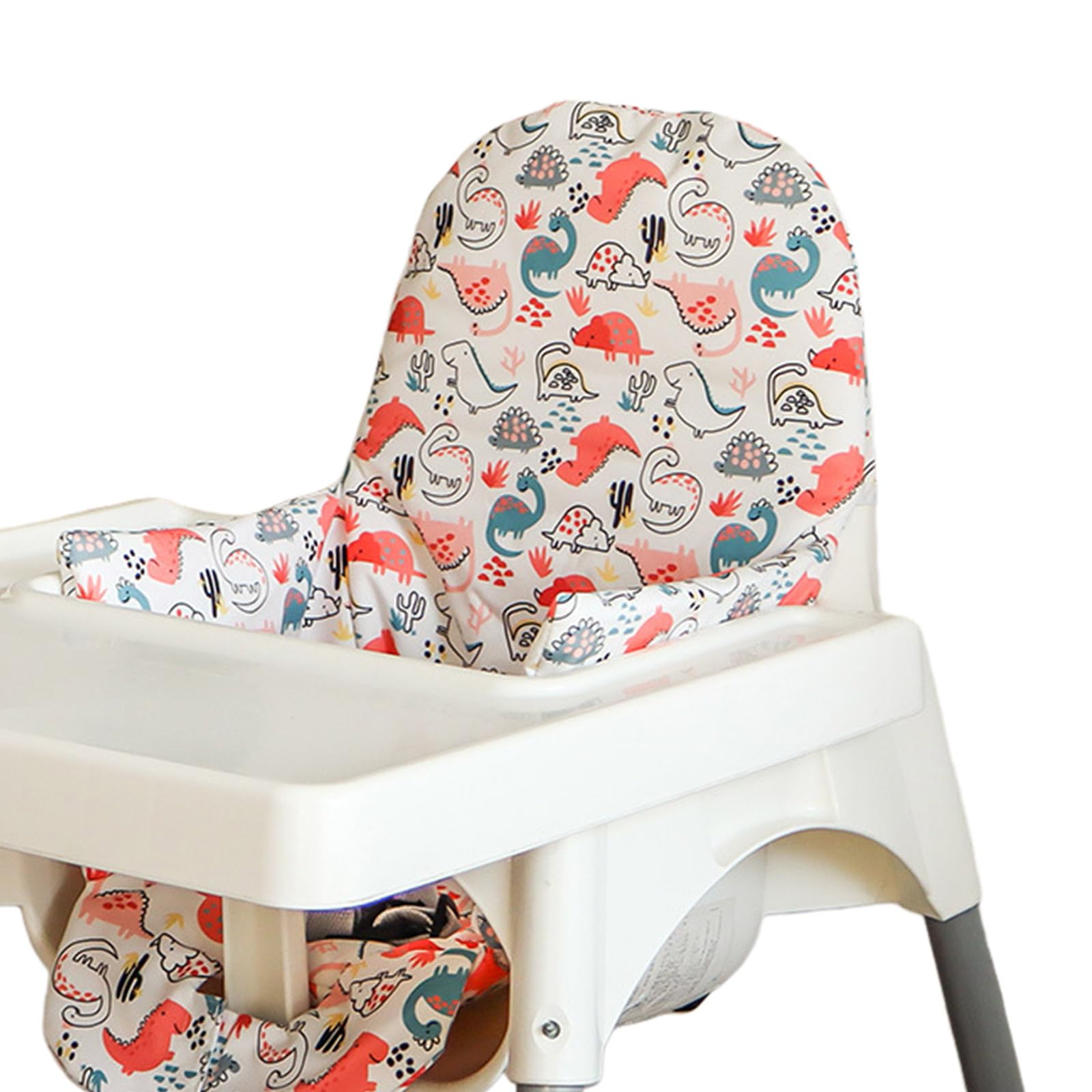 Funda para silla lavable a máquina, fácil de limpiar, cojín para silla de alimentación infantil, estampado de dibujos animados, transpirable