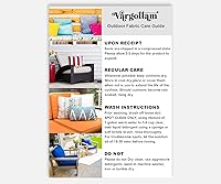 Vista 7 de Funda de almohada lumbar de tela de poliéster para interiores y exteriores, impermeable, rectangular, para todo tipo de clima, para muebles