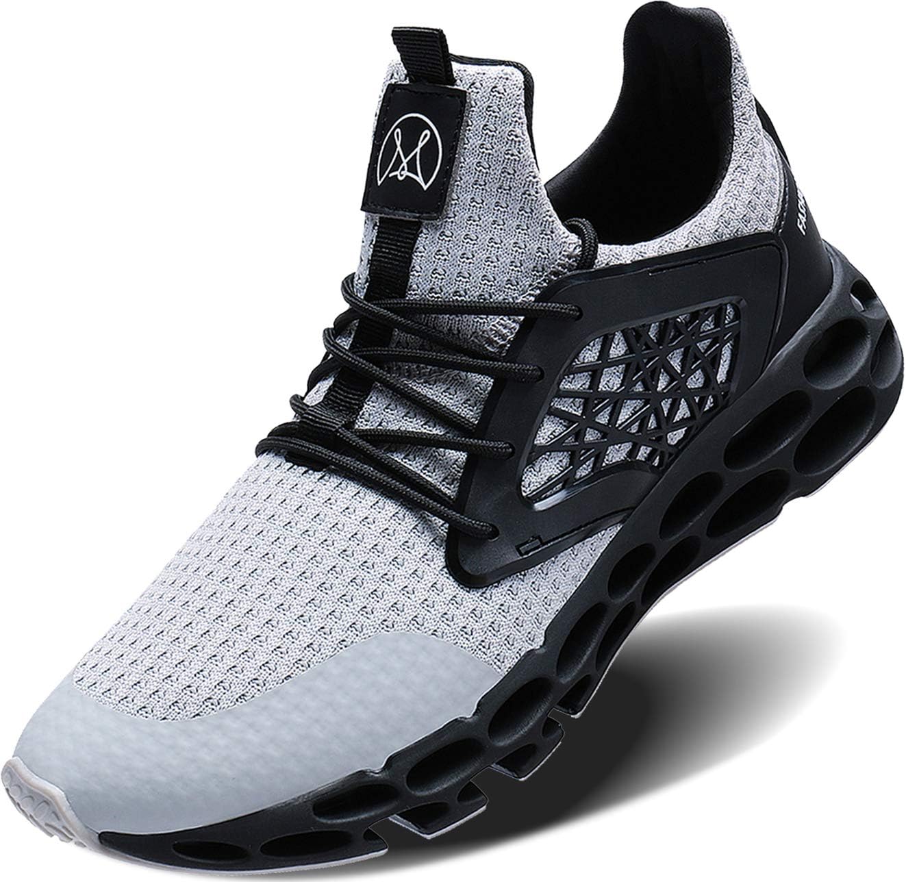 Wonesion Mens Slip on Casual Walking Sneakers Mesh Tennis Sport Outdoor Exercises Shoes D Grey