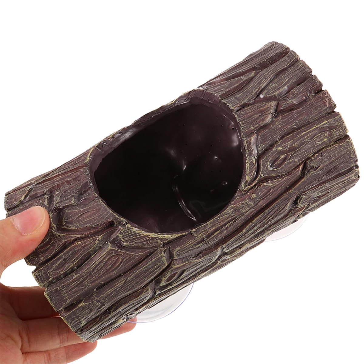 Escondite Resina de Árbol Terrarios Realista para Diseño en Madera y Ventosas Fuertes Mejora el Hábitat Natural Reptiles Gecko Acuarios