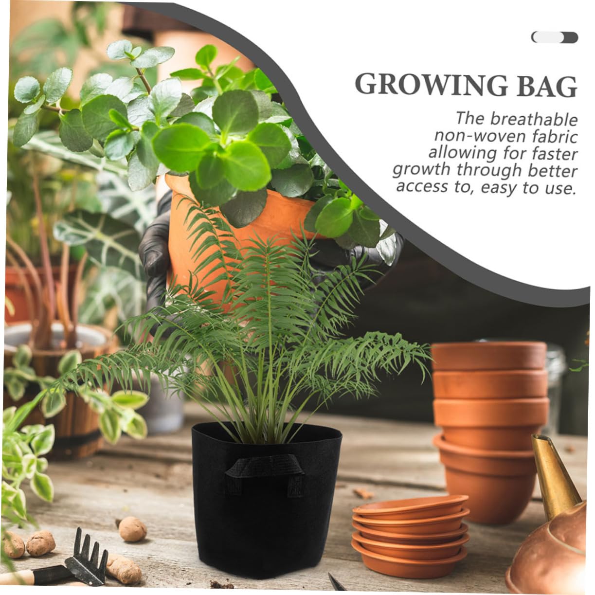 BESPORTBLE Bolsas De Cultivo De Tela No Tejida 7 Galones Asas Ideales para Fresas y Flores