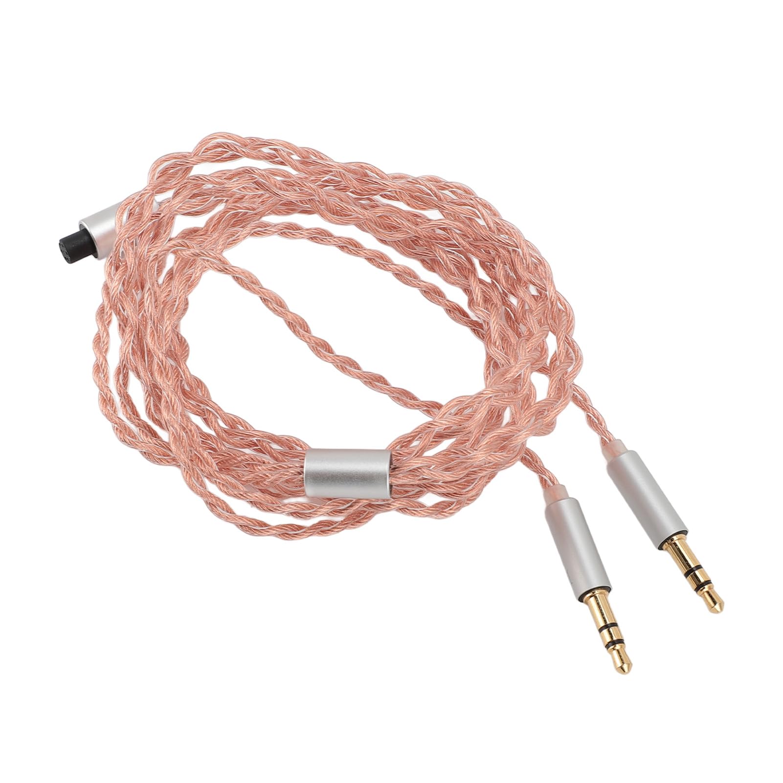Splitter per Cuffie di qualità Premium per Computer Doppio da 3,5 Mm da 3,5 Mm a 2, da 4,4 Cavo di Adattatore per PC per Audiofili Rame Monocristallino (Ottone antico)