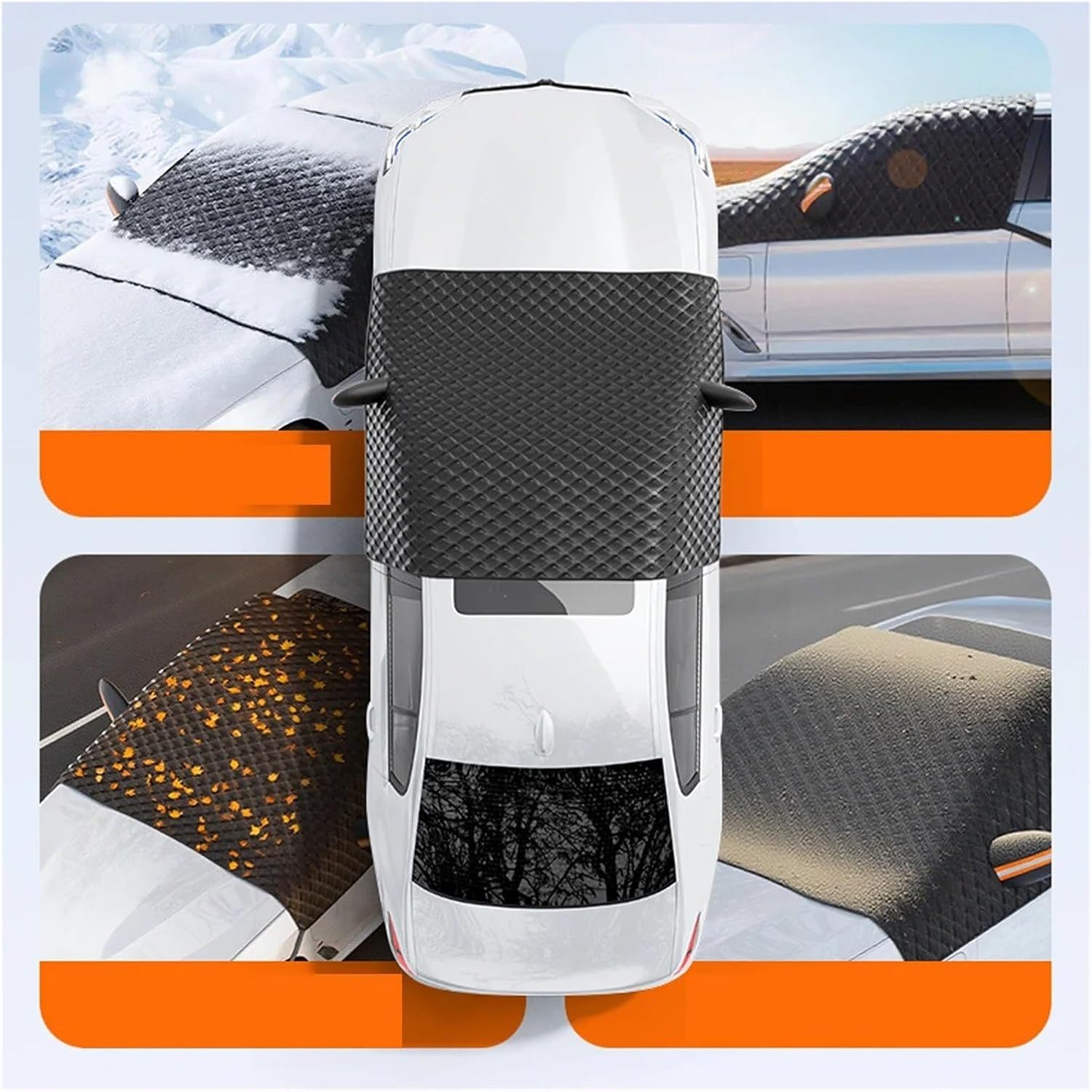 Snow Protection for Cars Car Windshield Covers Snow Shield Waterproof Winter Outdoor Awning Sunshield Half Protector Cover(Without Magnetic)