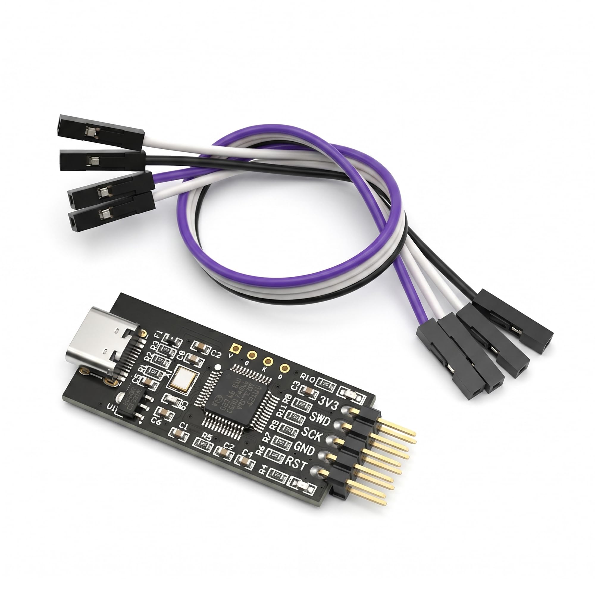 CH341T Type-C USB to UART TTL & I2C Converter Module with 3.3V/5V Selection | Serial Programmer for STC/STM MCU, EEPROM, DIY Electronics Projects, Flash Memory & Embedded Development-picture-14