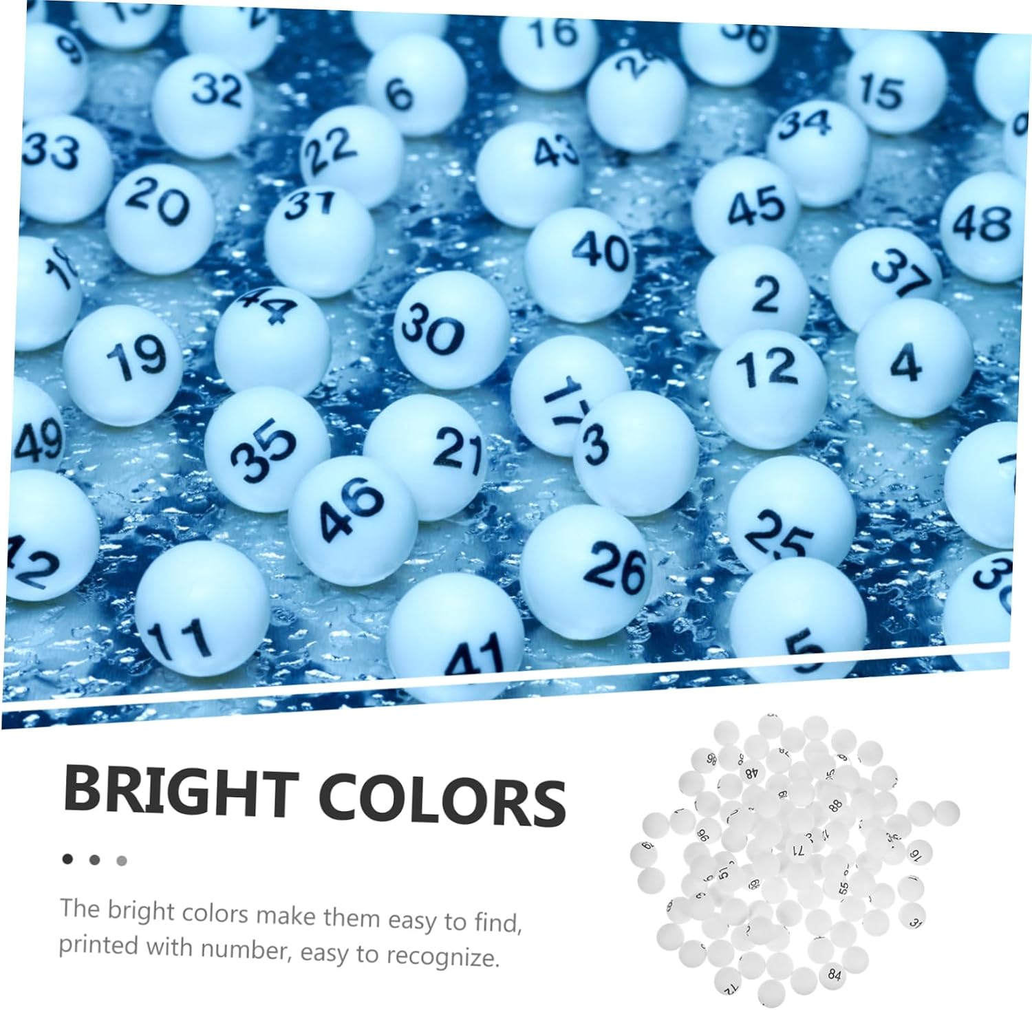 UPKOCH 100 Pcs Numbered Table Tennis Balls White PP Pong Balls for Game Party Decoration 4cm Size for DIY Crafts Sports Events