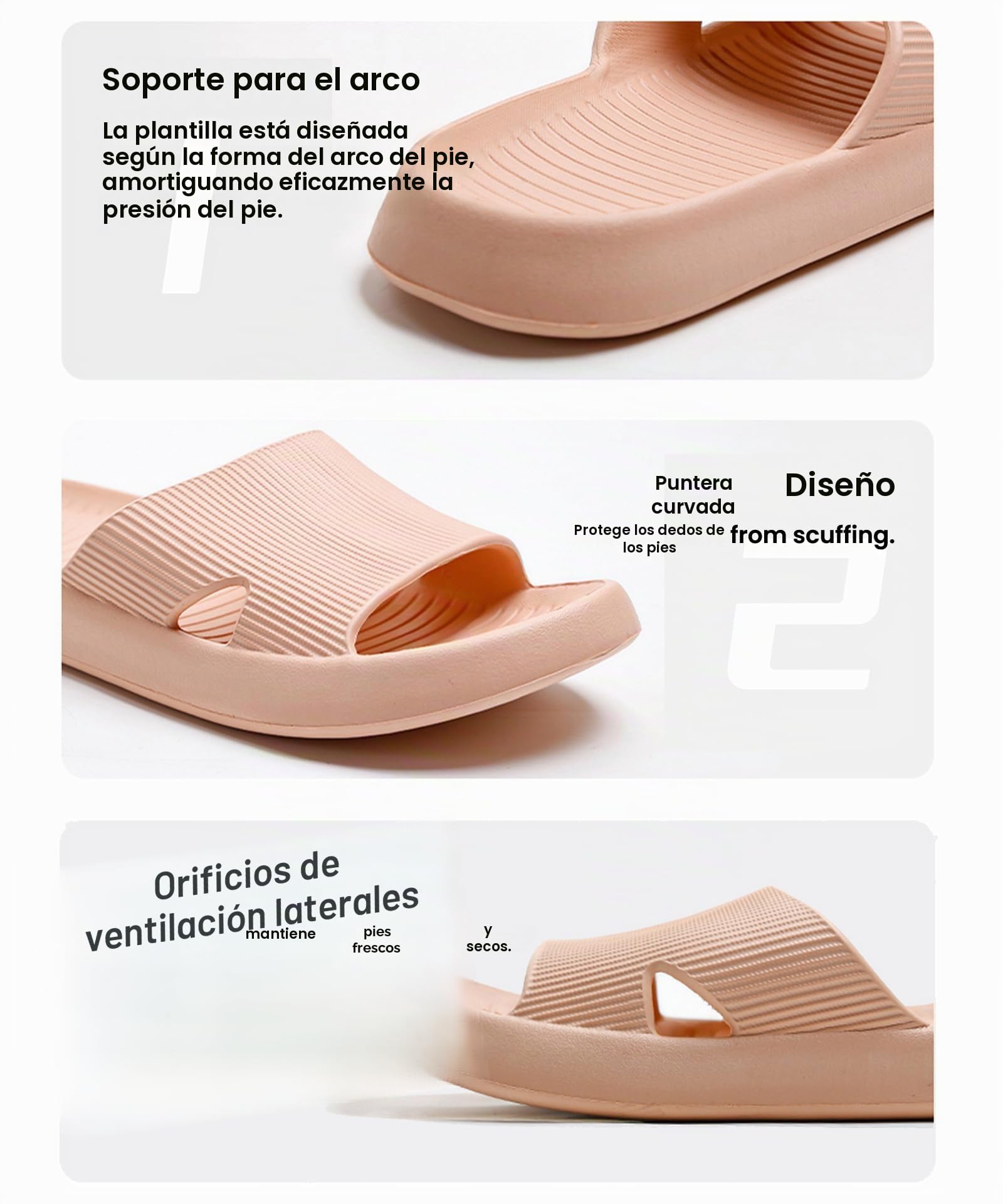 Anmerl Chanclas de Ducha Antideslizantes EVA Secado Rápido para Playa Piscina