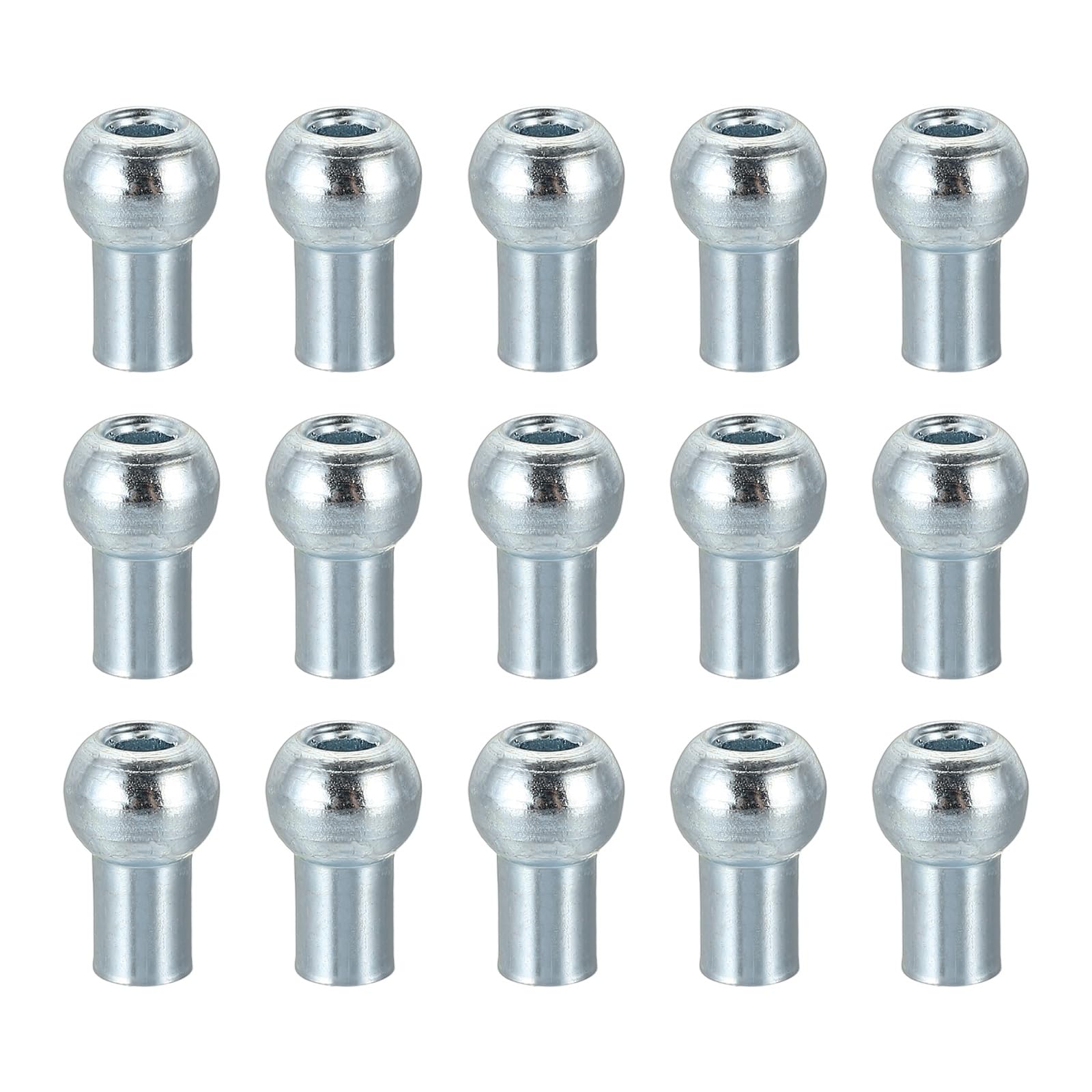 YELARXI 15 Pcs Gym Wire Rope Galvanized Short Spherical Stopper, Cable Ball Stopper for 5mm Cable Gym Machine Replacement End Home Fitness Equipment Running Yoga Accessories