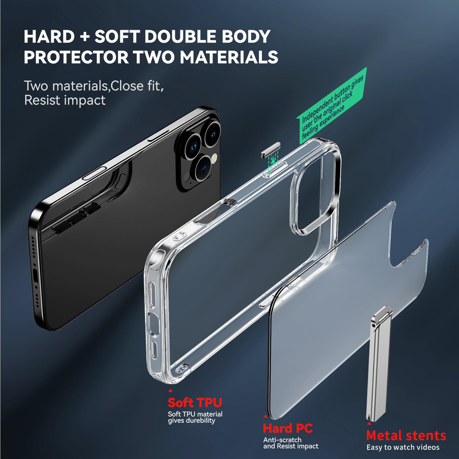 Amazon.co.jp: Sesty キックスタンド ケース iPhone 16 Pro Max 6.9