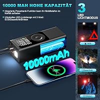 Feolaviy Elektromos Kompresszor 150 PSI - Akkumulátoros Pumpa 10000 mAh, Digitális LCD Kijelzővel, LED Lámpával, Autó/Kerékpár/Labda Felfújá 3