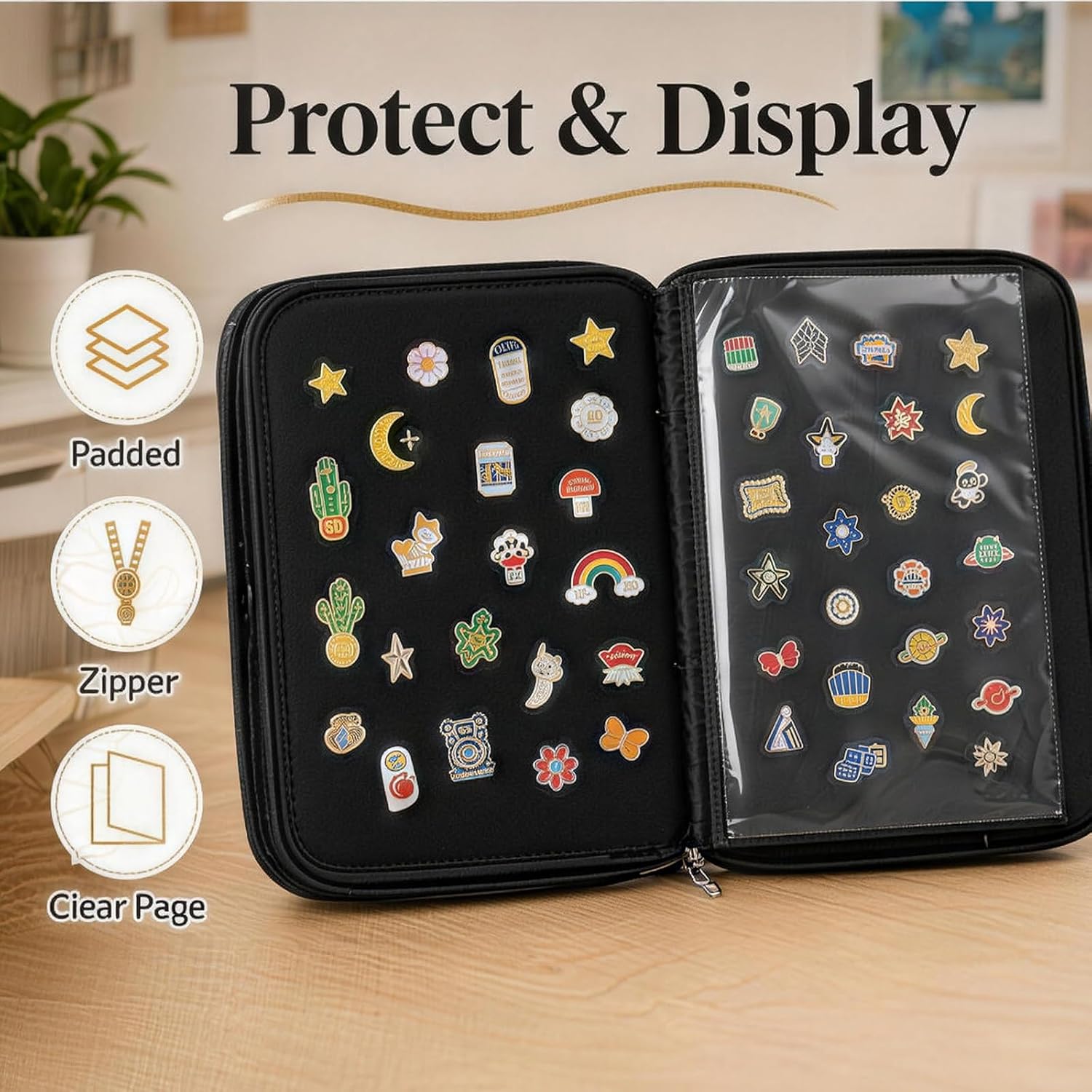 Pin Bag,Portable Pin Collection Book for Collectors,Display Organizer