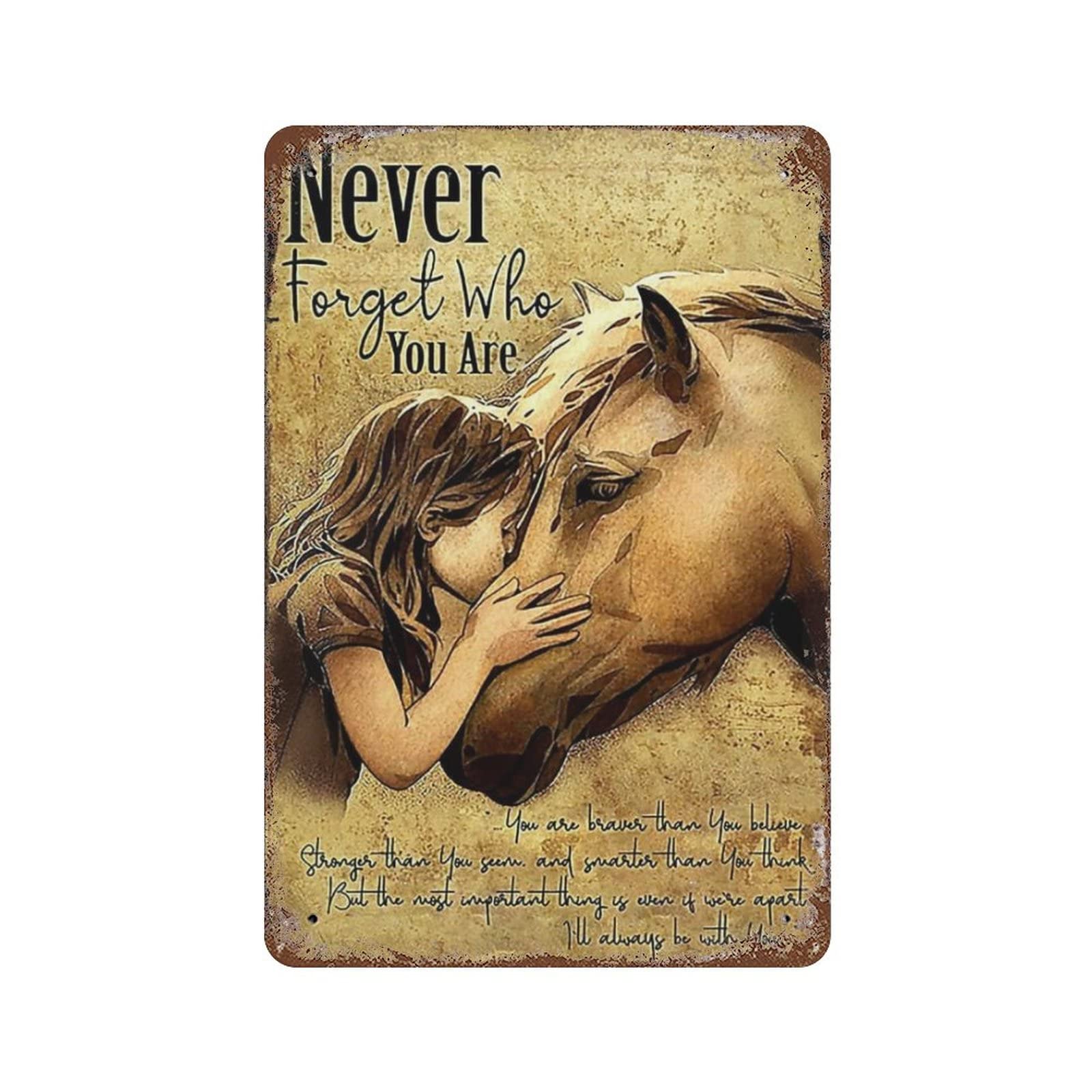 DJNGN Fun Ways to Celebrate Horse Never Forget Metal Tin Sign Retro Iron Painting Tin Poster Plaque Room Decor Kitchen Bathroom Farm Club Bar Cafe Shop Men Cave Home Wall Decor Gift Ideas
