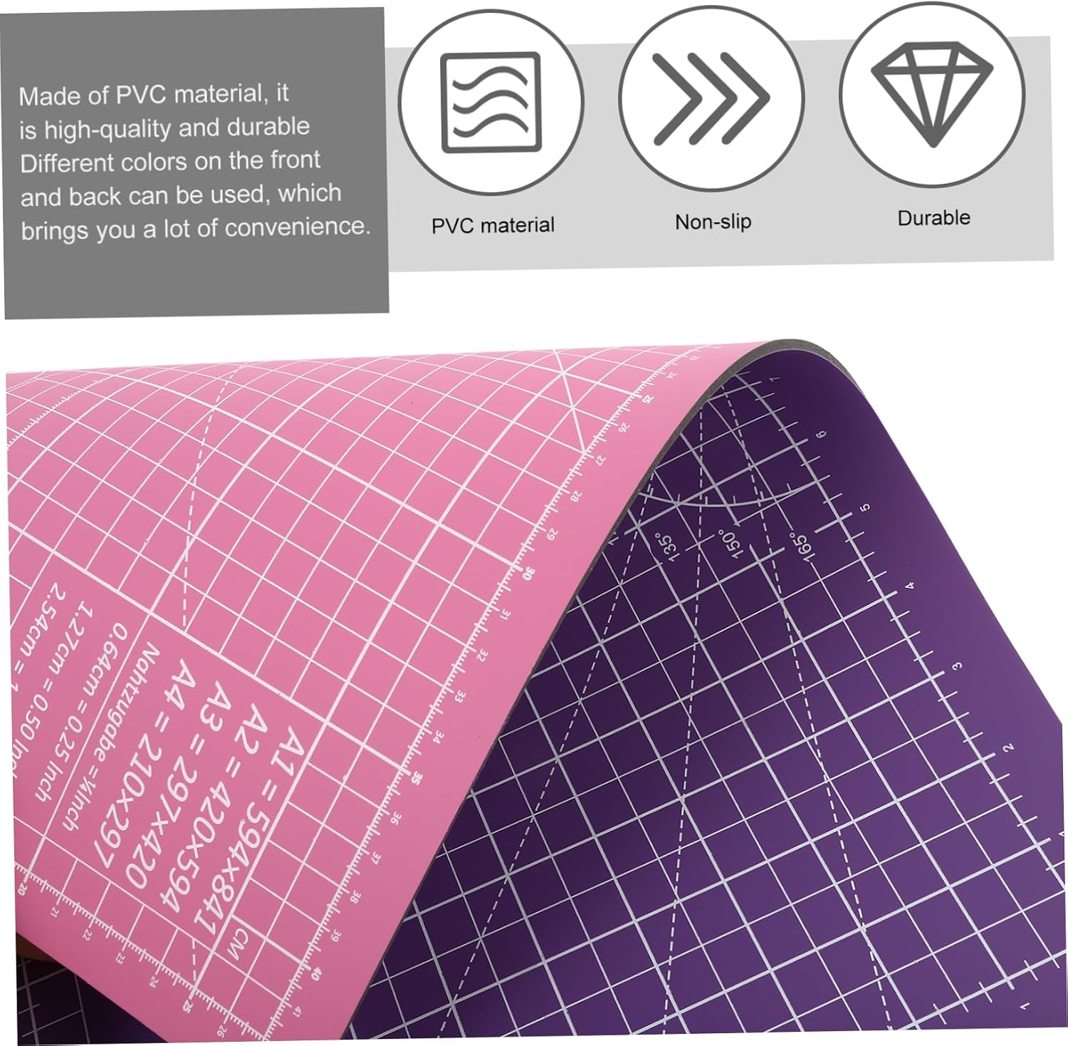 Double Sided Self Healing Cutting Mat Non Slip Sewing and Crafting Board with Precise Measurement for Paper Cutting Engraving Quilting and DIY Art Projects
