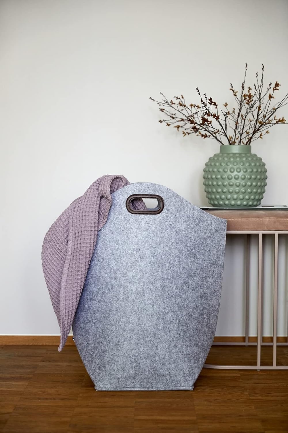 Wenko Laundry Hamper, Grey, Groß
