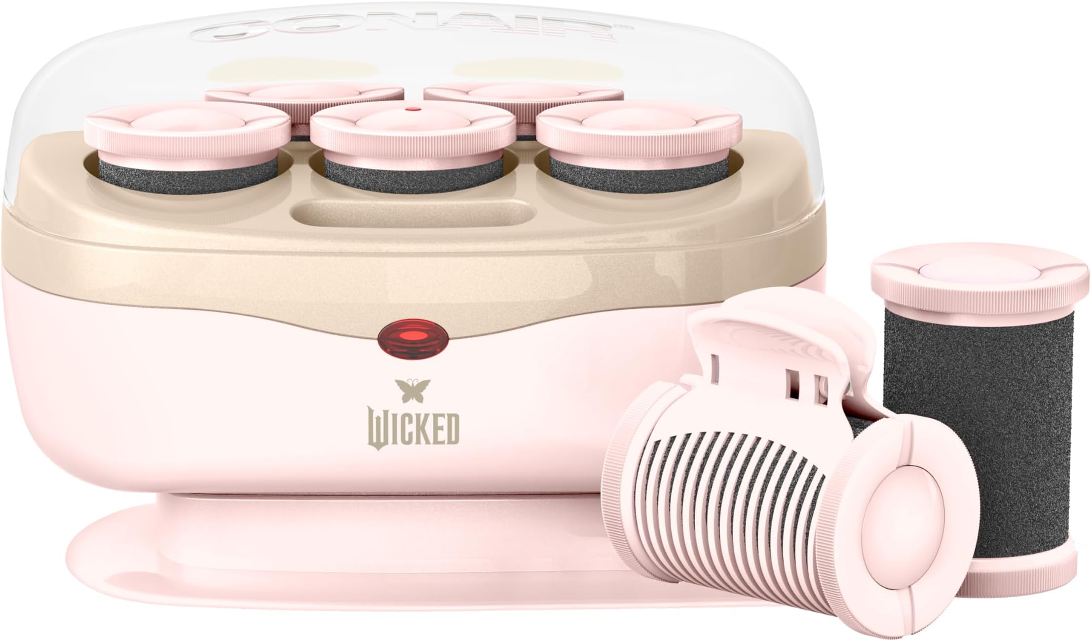 Wicked Glinda Hot Roller Set by Conair - Hot Rollers for Long, Medium, and All Hair - Hair Curler - Hair Roller Clips Included - 1 1/2-inch Rollers