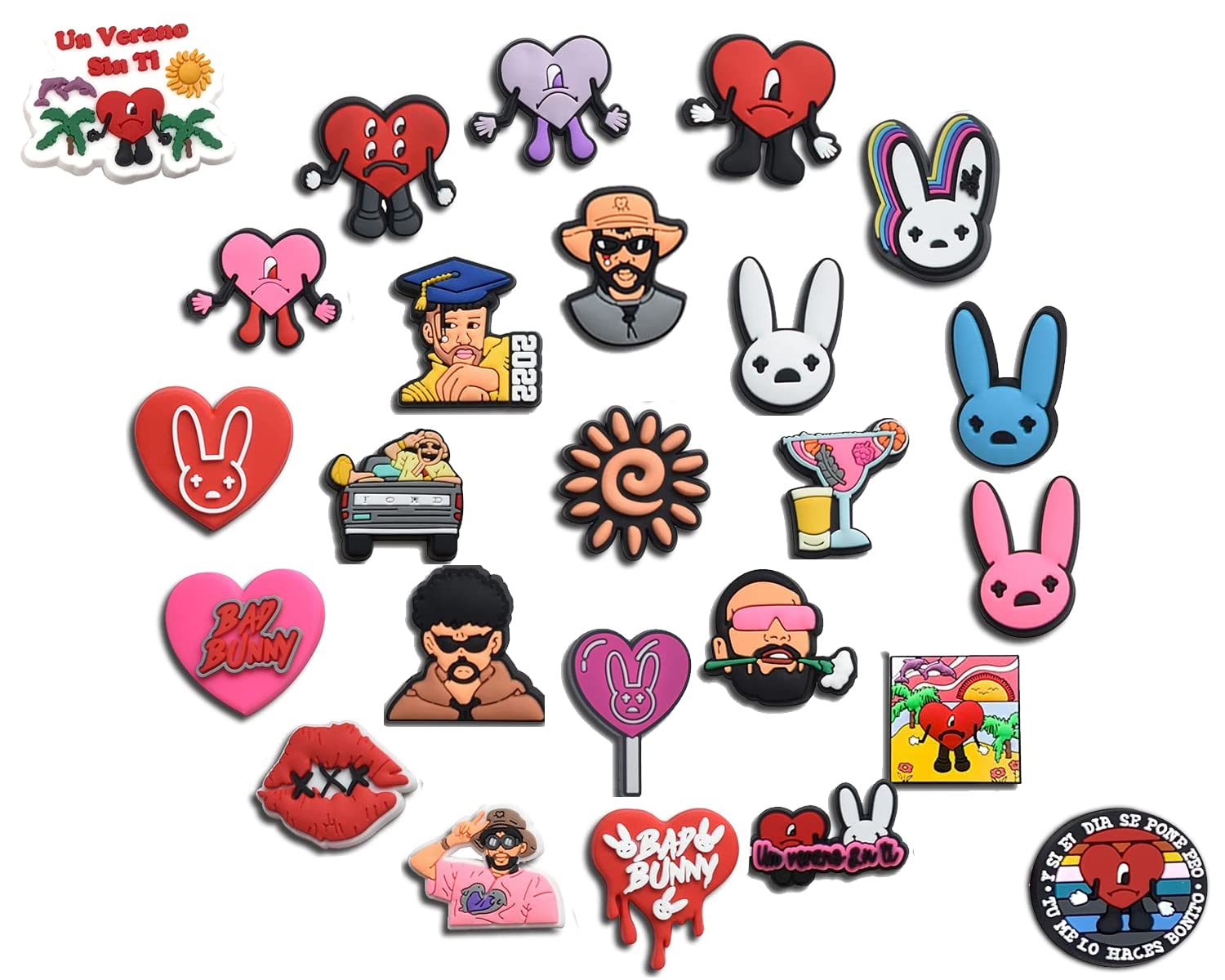 25 Pcs Shoes Charms Set Accessories Decoration for Fits Clog Sandals Bracelets Slipper Decoration Kids Boy Girl Party Favor