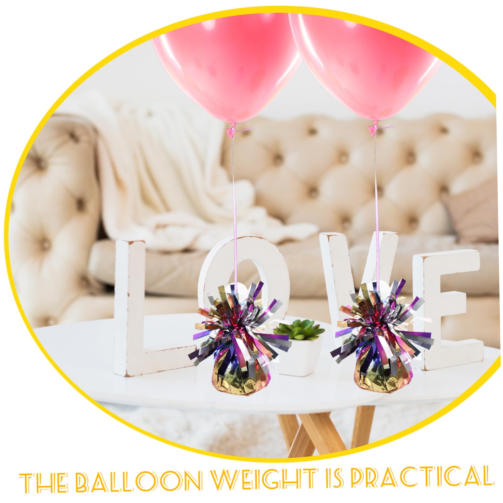 Blocchi di Peso per Palloncini Decorativi, 6 Pezzi in Film e Cemento | Accessori per Palloncini e Elio, Riutilizzabili, Facili da Usare, per Decorazioni di Feste e Eventi All'aperto
