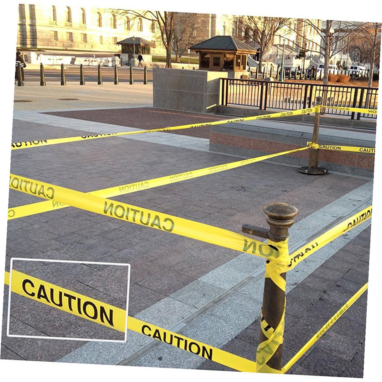 Cabilock 3 Piezas Cinta de advertencia Brillante cinta de seguridad tiras reflectantes impermeables cinta de barricada raya Hola fiesta de cinta de precaución cinta adhesiva de precaución
