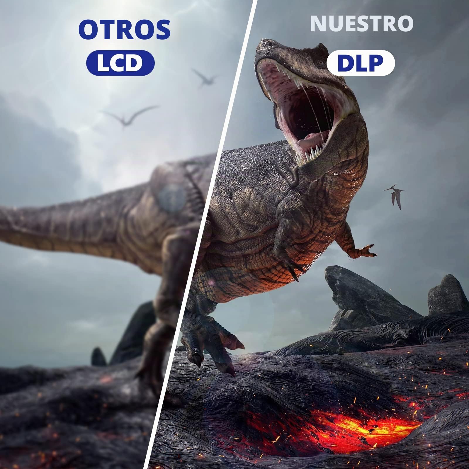 Anteojos 3D, Obturador Activo DLP Universal, anteojos 3D 96-144Hz para Optoma BenQ Acer Viewsonic XGIMI Proyector 3DTV, batería 3.7V 80mAH