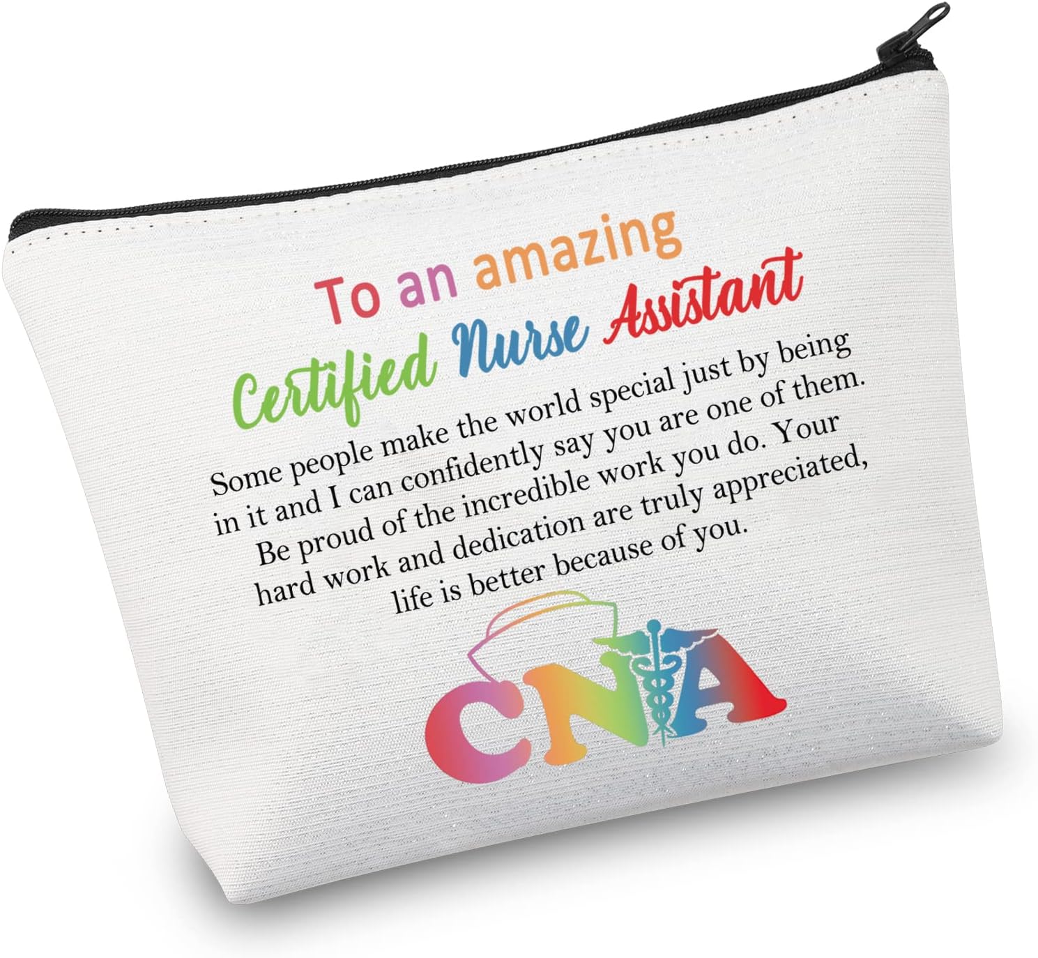 VAMSII CNA Makeup Bag Certified Nursing Assistant Gifts CNA