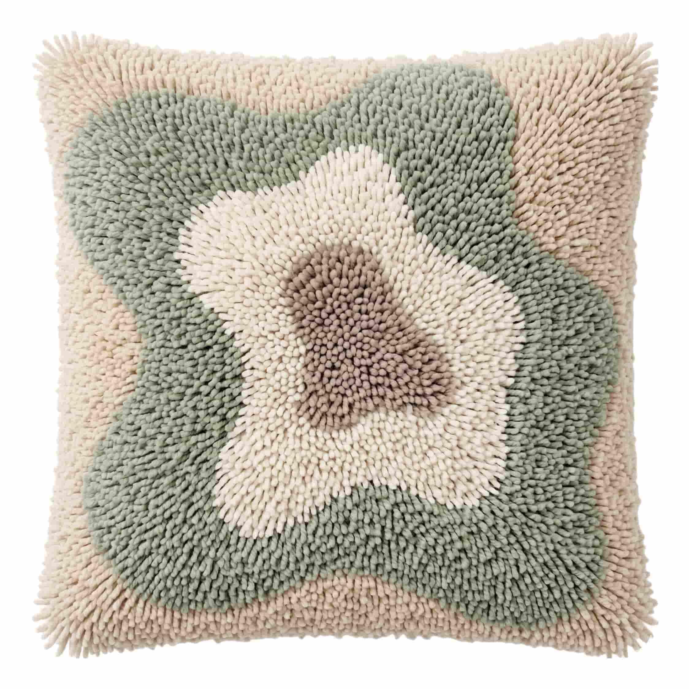 Axiangzik C Latch Hook Diy Pillow Kit,Boho Abstract Ushion Over 43X43cm