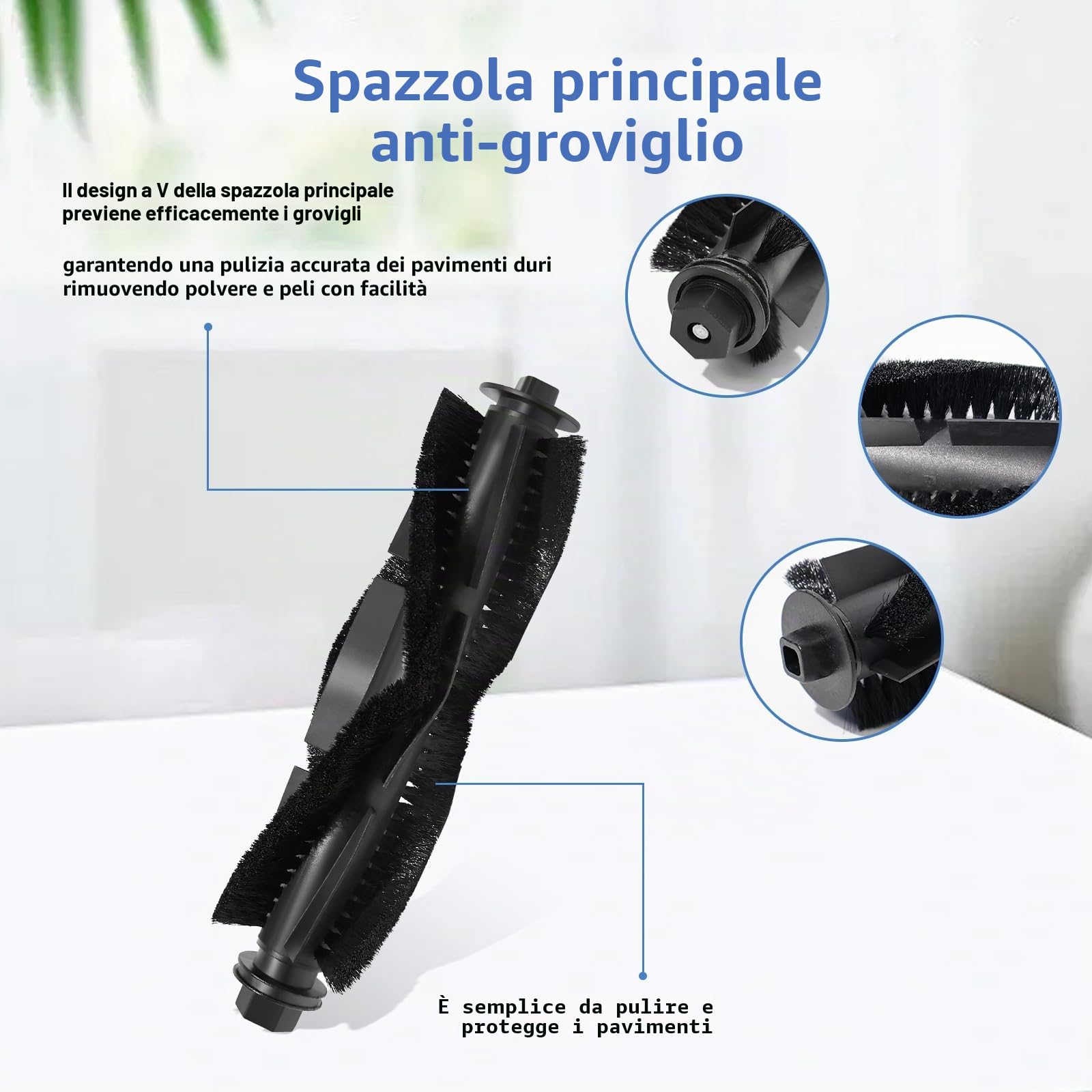 Accessori per Lefant M2 / M2 PRO / M2S PRO /M2 Plus Parte di Ricambio per aspirapolvere, 1 Spazzola Principale, 4 Panni, 2 Sacchetti per la Polvere, 4 spazzole Laterali, 4 filtri