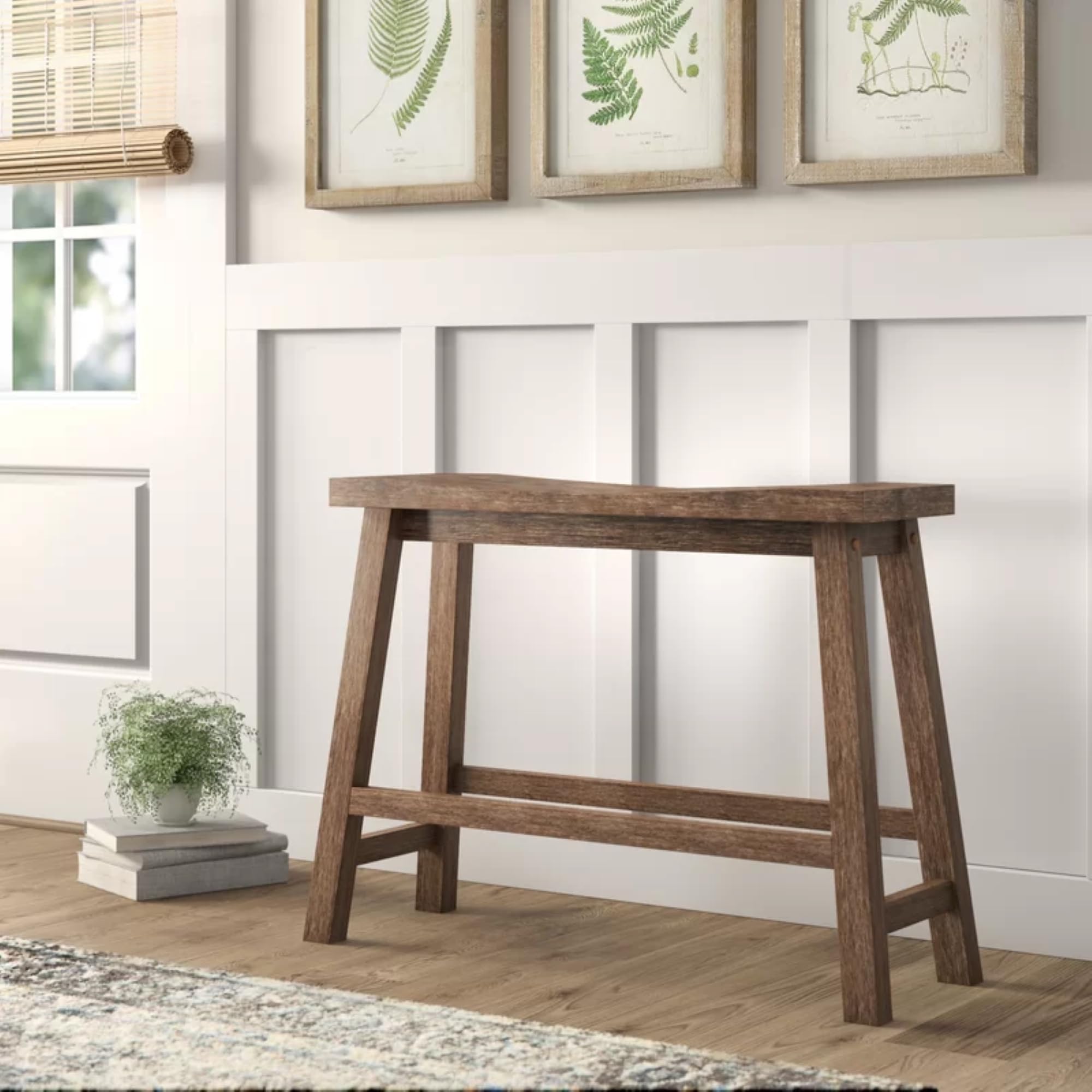 Boraam Sonoma Counter Height Backless Bench - Barnwood Wire-Brush Finish