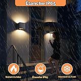 KYOTECH LED Lampada Murale Interno/Esterno con Sensore di Movimento 3000K 6W 820LM, Lampada Murale Esterna IP65 con Lampadina LED G9 Sostituisibile e Angolo di Radiazione Regolabile, 2 Pezzi Nero - 4
