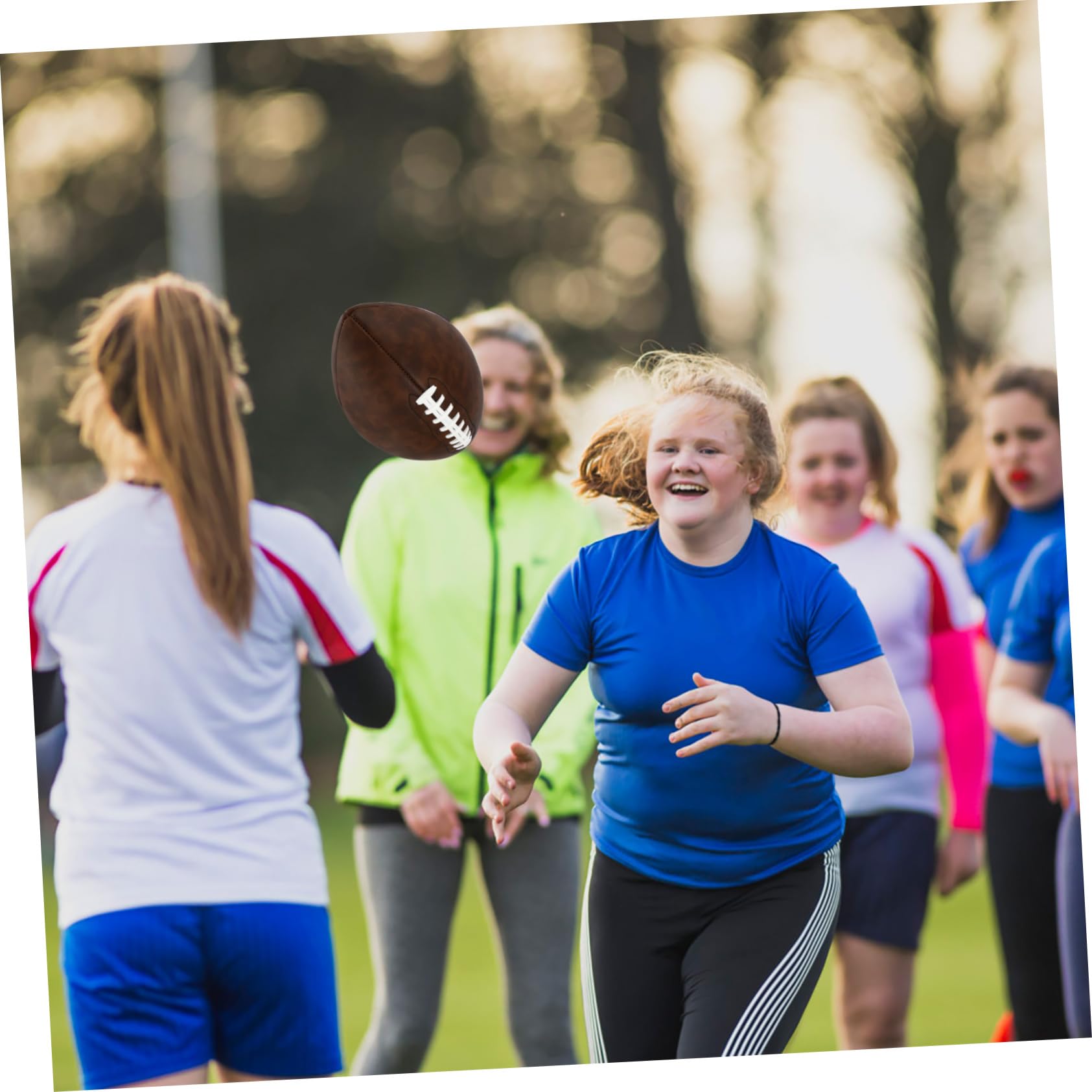 BESPORTBLE Pallone da Rugby Adulto Bianco in Materiale Pu Superficie Antiscivolo, per Allenamento e Competizioni, per Atleti e Teenager