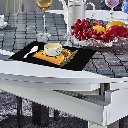 Miniatura 4 de Tacoes Placemats Set of 6 Resistant Table Mats Washable Place Mats for Dinner Party Table Decoration