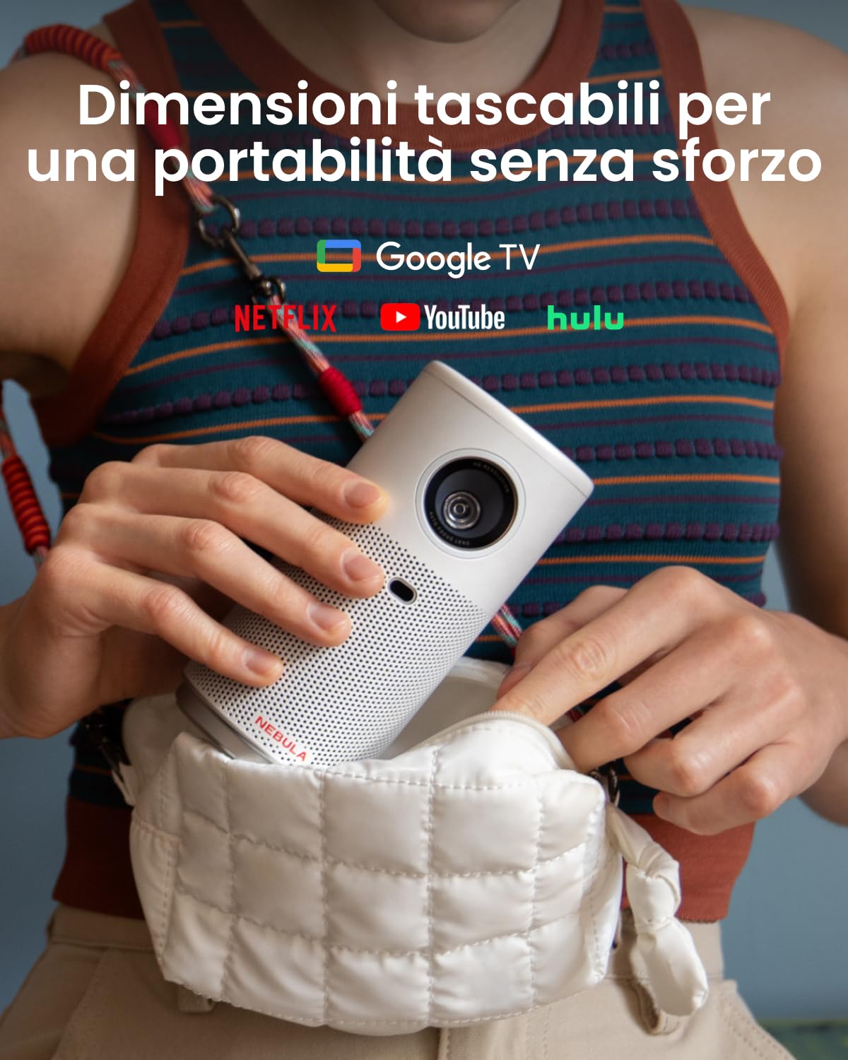 Proiettore Nebula TV 720P Wi-Fi Netflix 2 Ore Playtime - Dettaglio