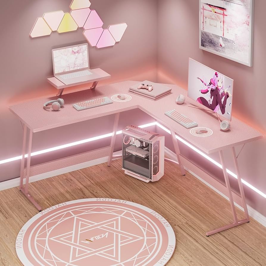 ゲーミングデスク  幅130cm pcデスク L字型 パソコンコーナー L字デスク ゲーミングデスク 「一年無料」 パソコンデスク 幅