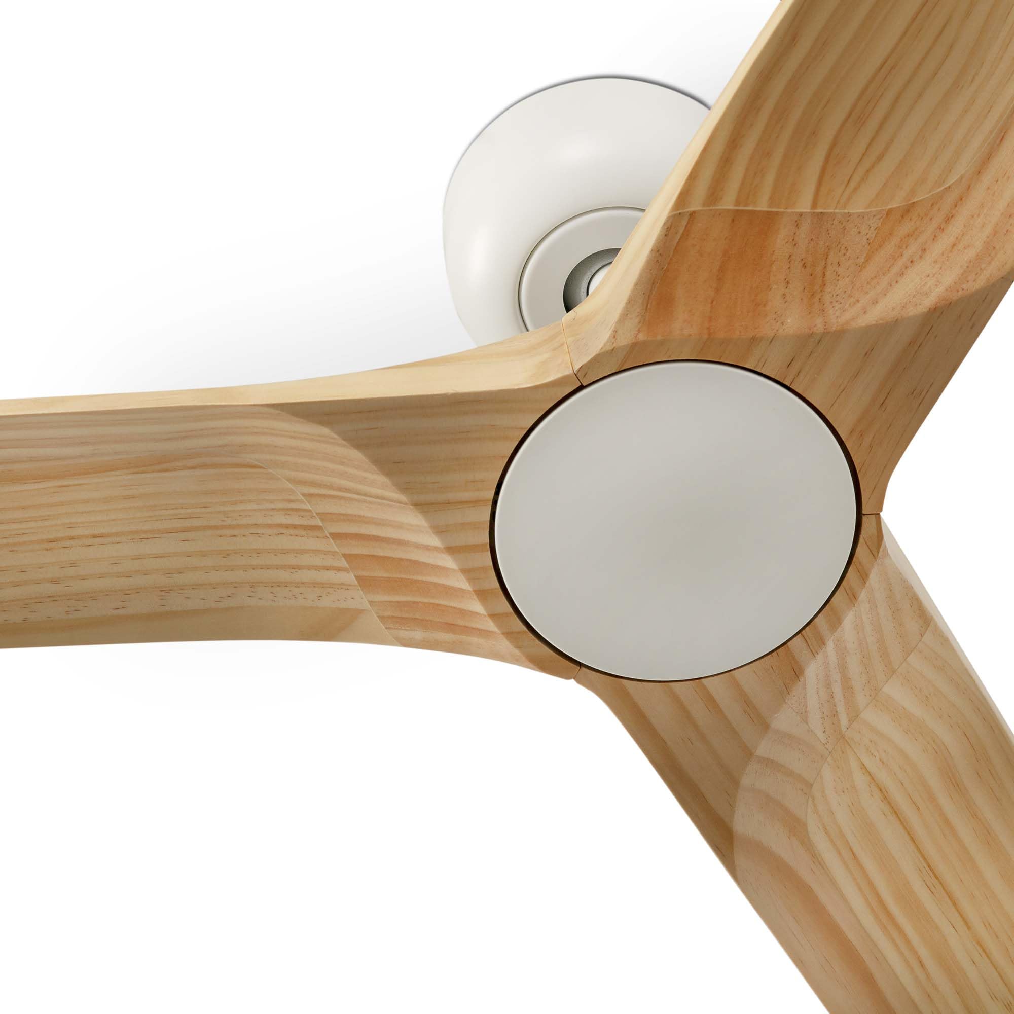 FARO BARCELONA 33810 - HEYWOOD M Ventilador de techo blanco/madera clara con motor DC