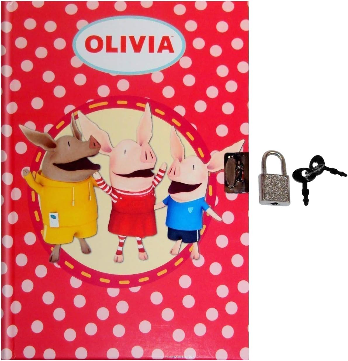 Olivia Lock Diary for Girls - Olivia & Friends, 75 Pages, Hardbound, Lock & Keys.