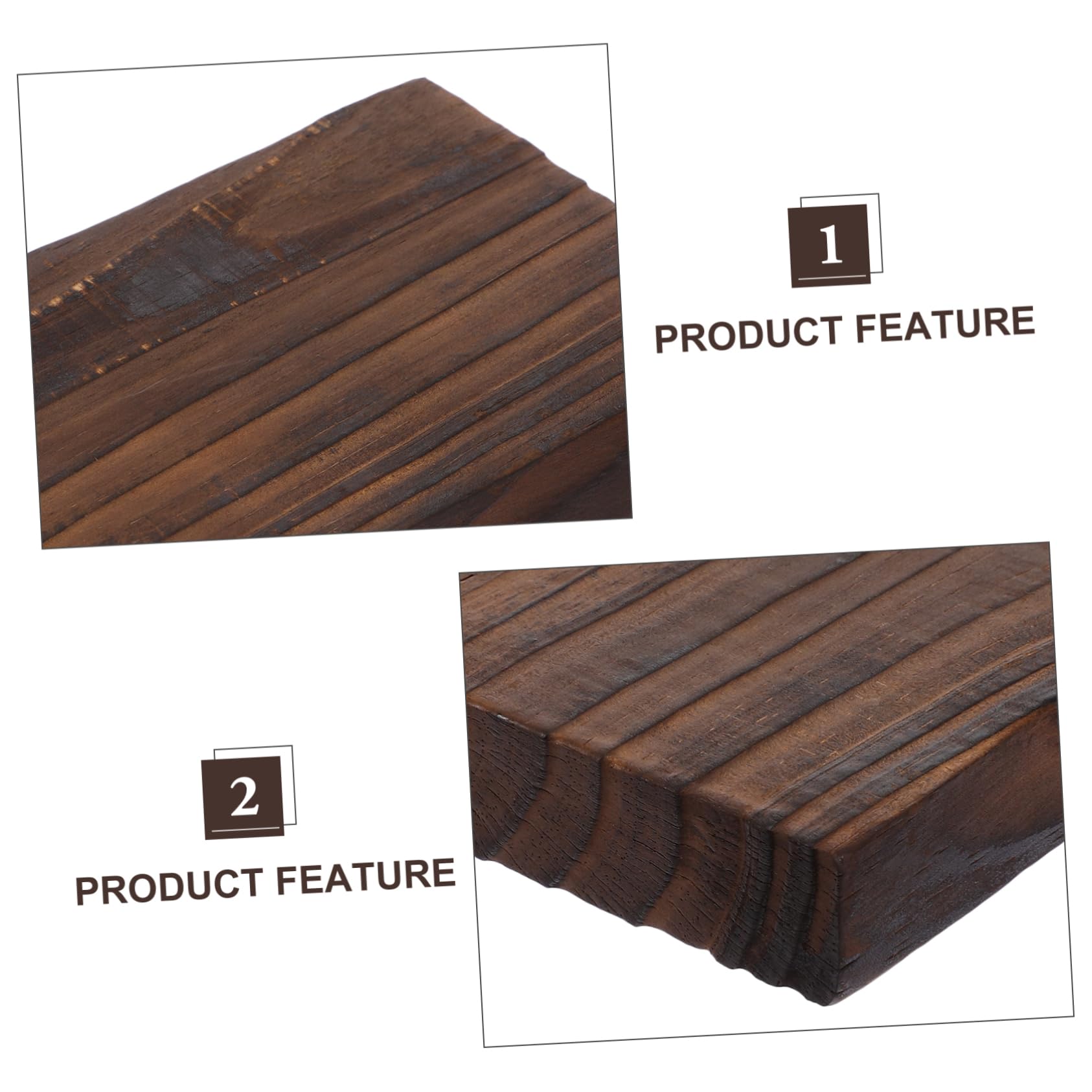 BIUDECO Fish Tank Decor Carbonized Wood Board Tank Landscape Natural Wood Adornment Aquarium Accessory