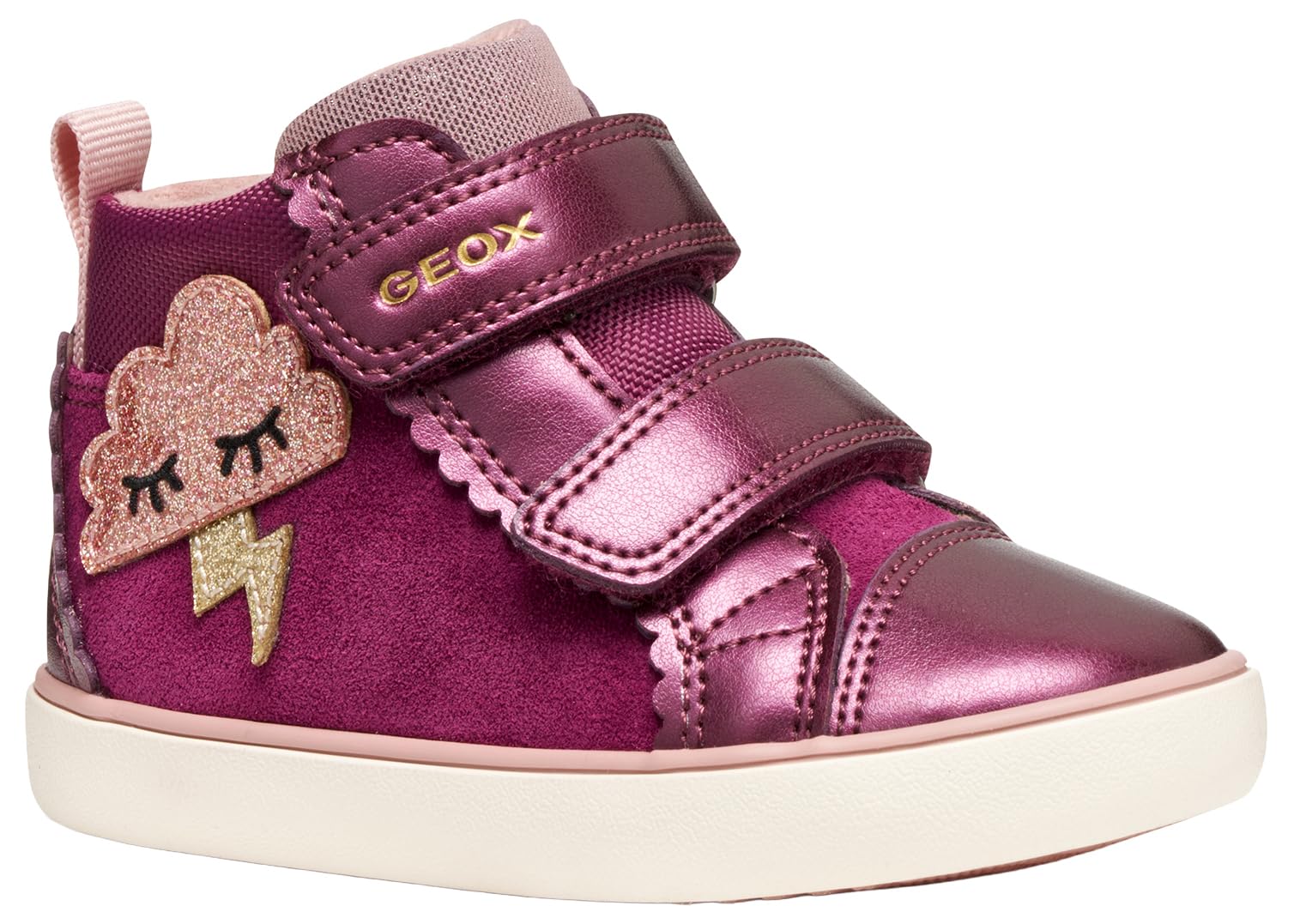 Geox Baby B GISLI Girl Sneaker, DK Purple, 3.5 UK Child