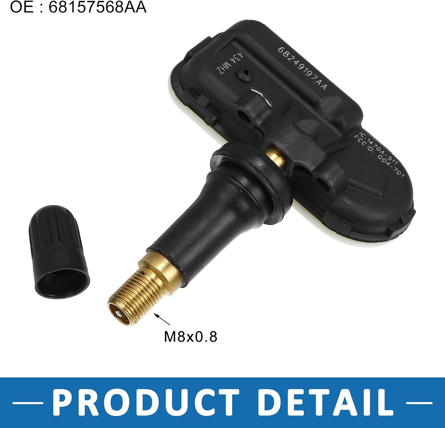Tire Pressure Sensor 68157568AA TPMS Sensor for Ram 1500 2014-2018 (Set of 4)