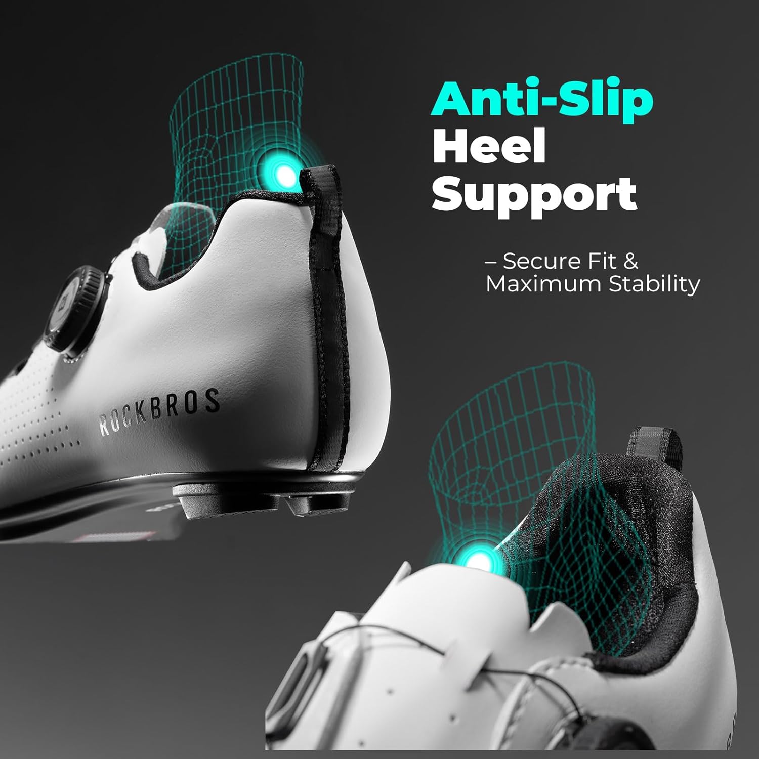 ROCKBROS Cycling Shoes CR5 with T500 Carbon Fiber Sole, Compatible with Peloton & Look Delta/SPD Cleats, Foot-Hugging Breathable Lightweight Road Bike Shoes for Men and Women - Image 2