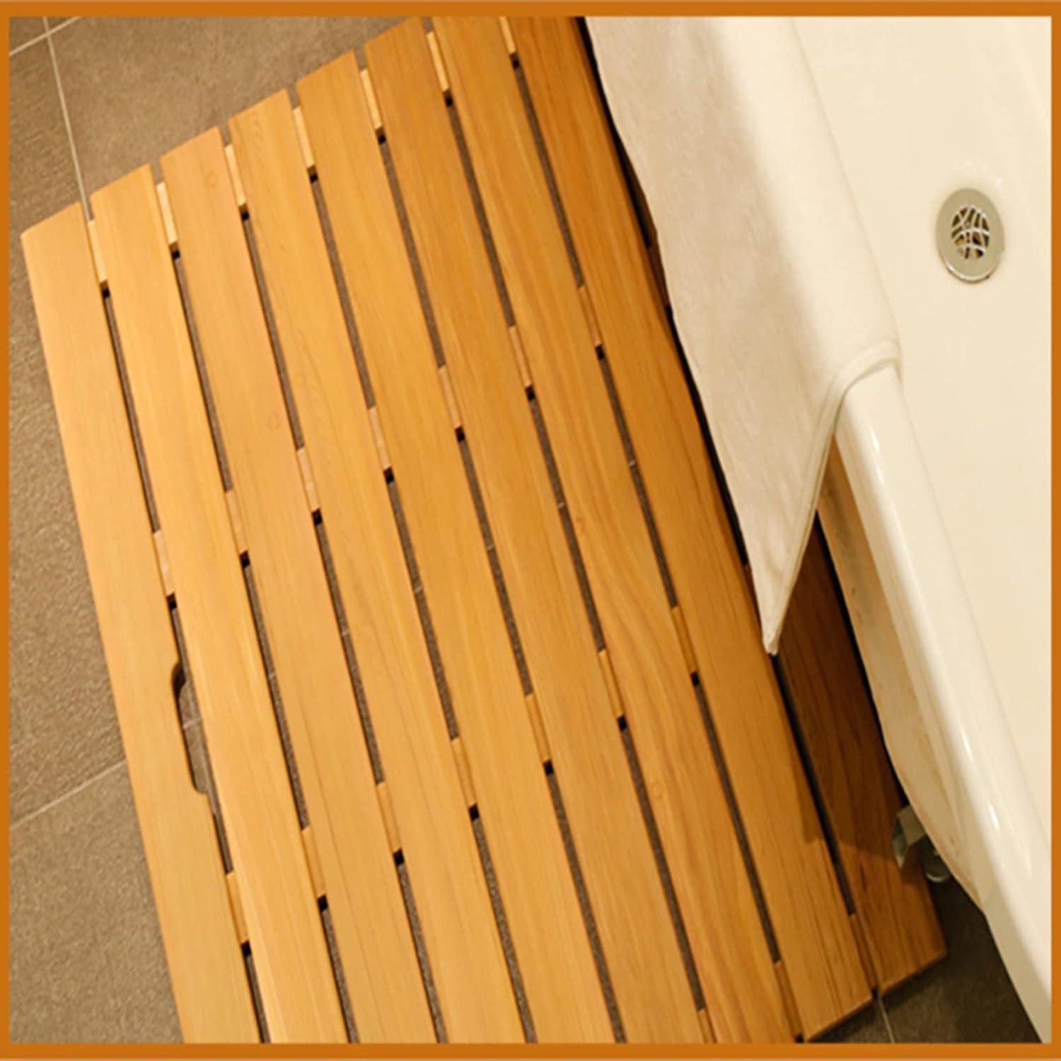 Luxus-Duschmatte aus Bambusmatte Holz-Duschmatte Burundi | Ubuy