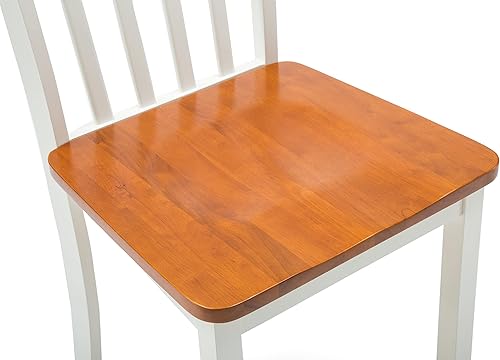 Miniatura 8 de Boraam Bloomington - Juego de 2 sillas de comedor, color blanco y roble